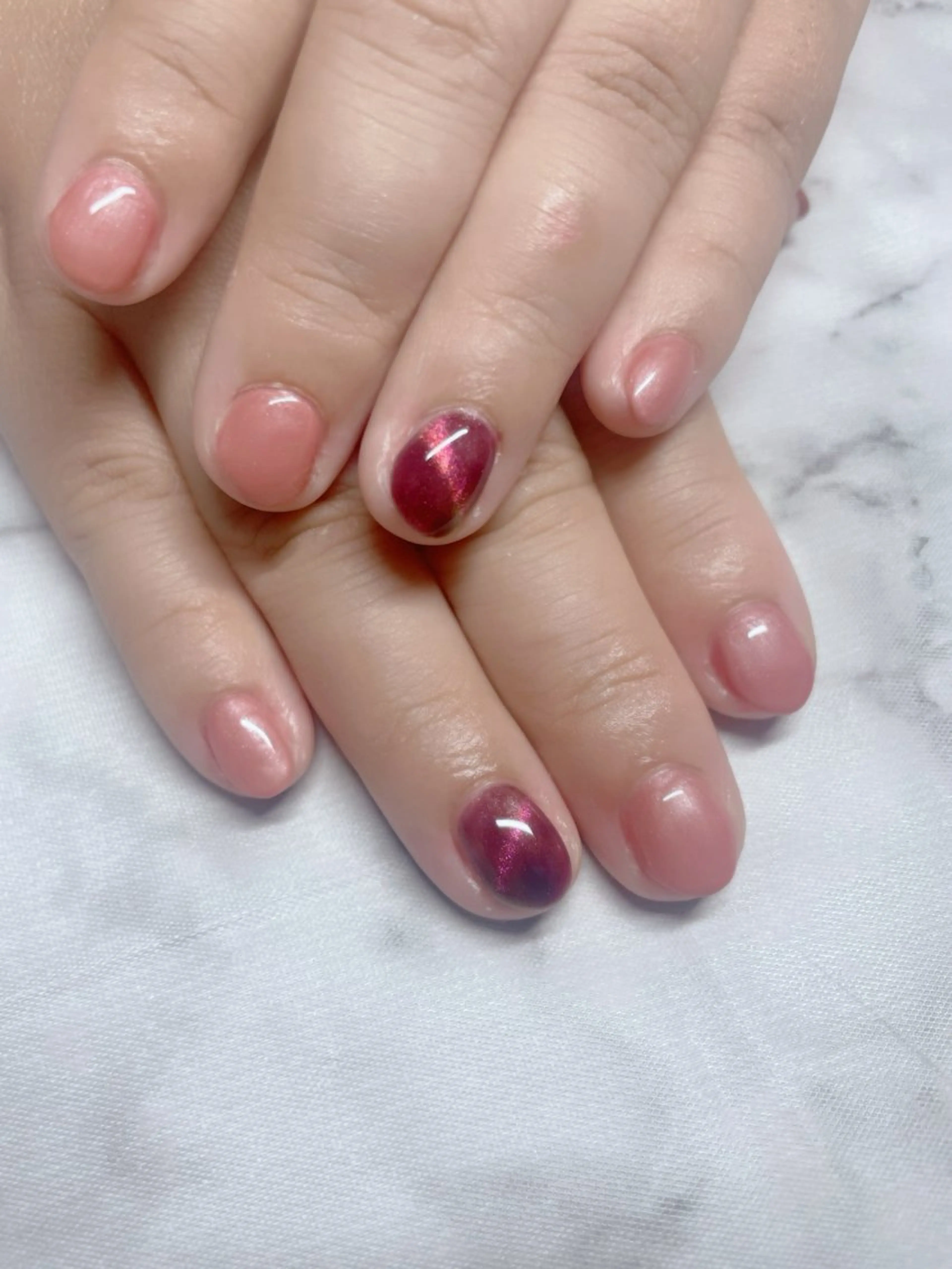 ネイル マグネットネイル ワンカラーネイル ショートネイル Elm beauty salonのその他イメージ