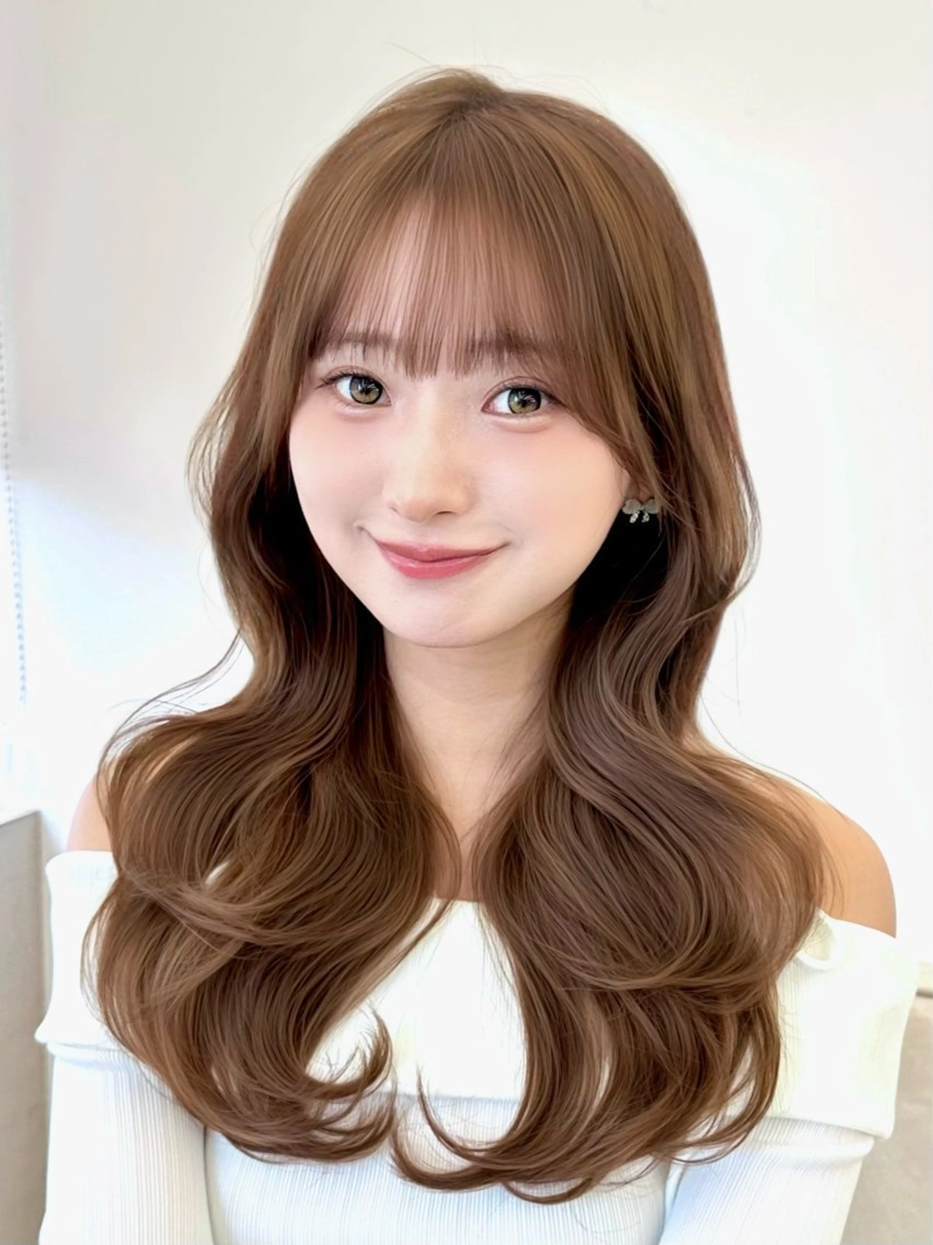 ロング カット トリートメント 韓国風レイヤーカット 根来悠斗のヘアスタイル