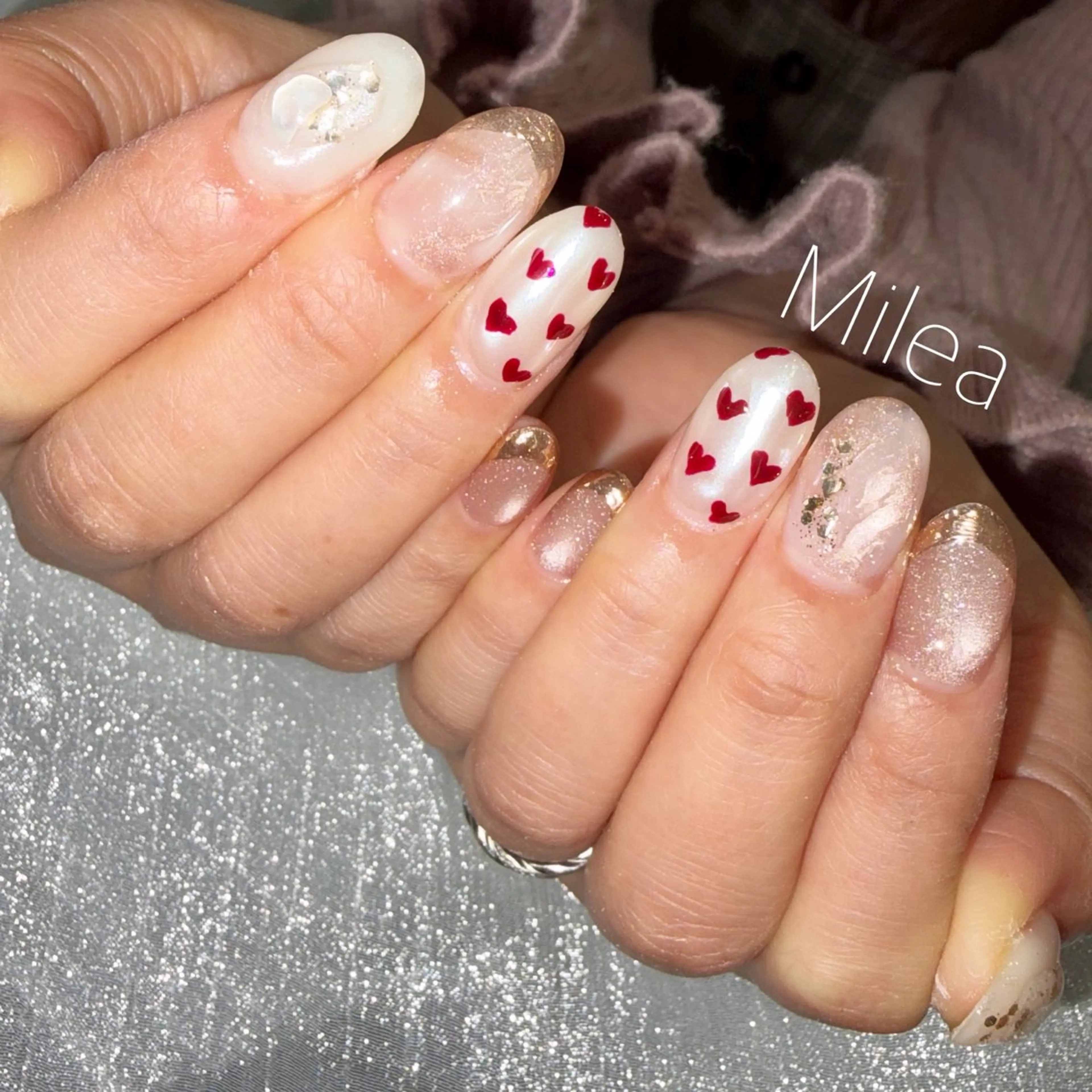 ネイル ハンドネイル Milea(ミレア)所属・Milea🩵 Sayaka🪩のネイルデザイン