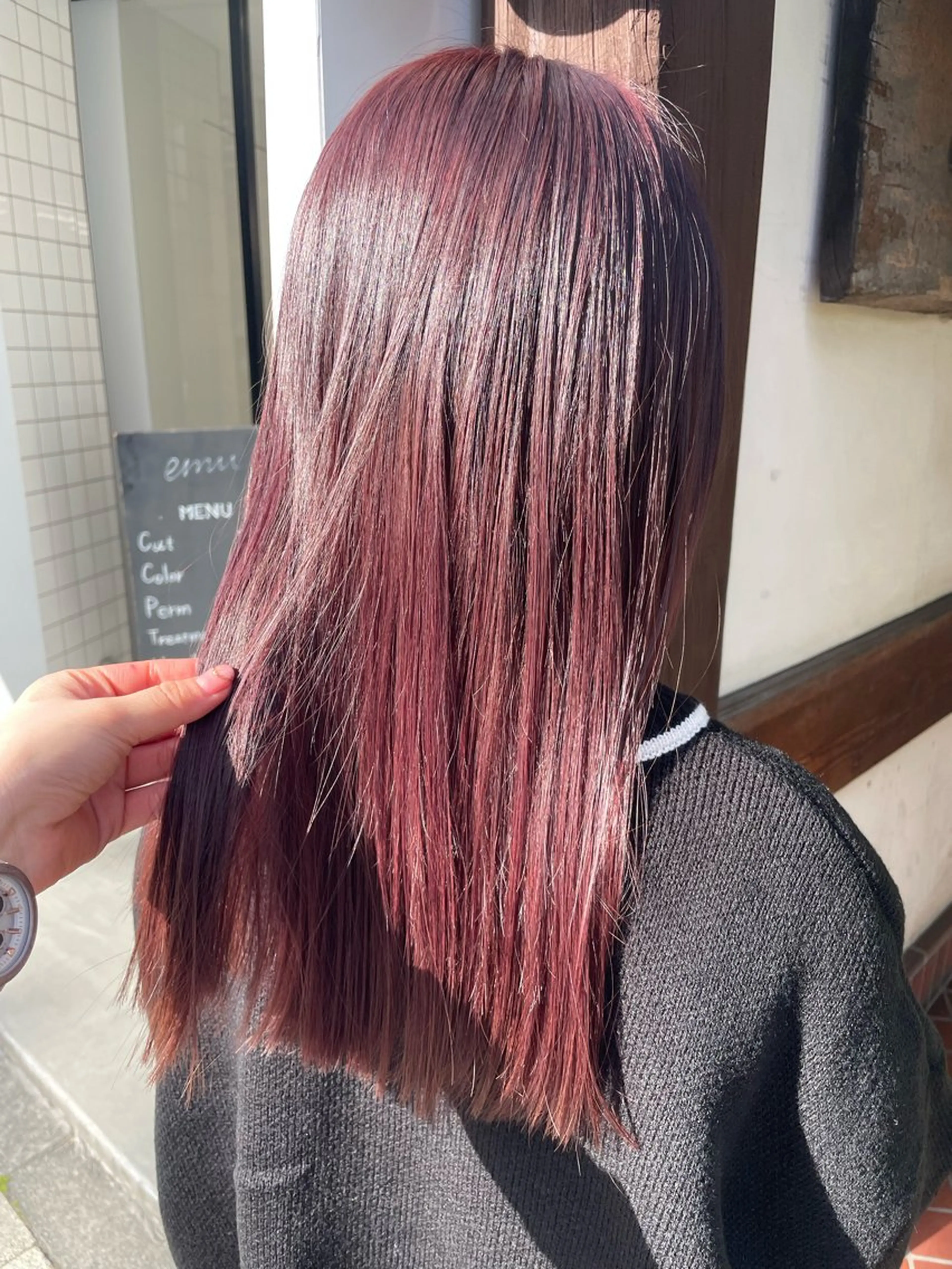 セミロング カラー メンズ 暖色/艶髪/ 透明感カラー/なおとのヘアスタイル