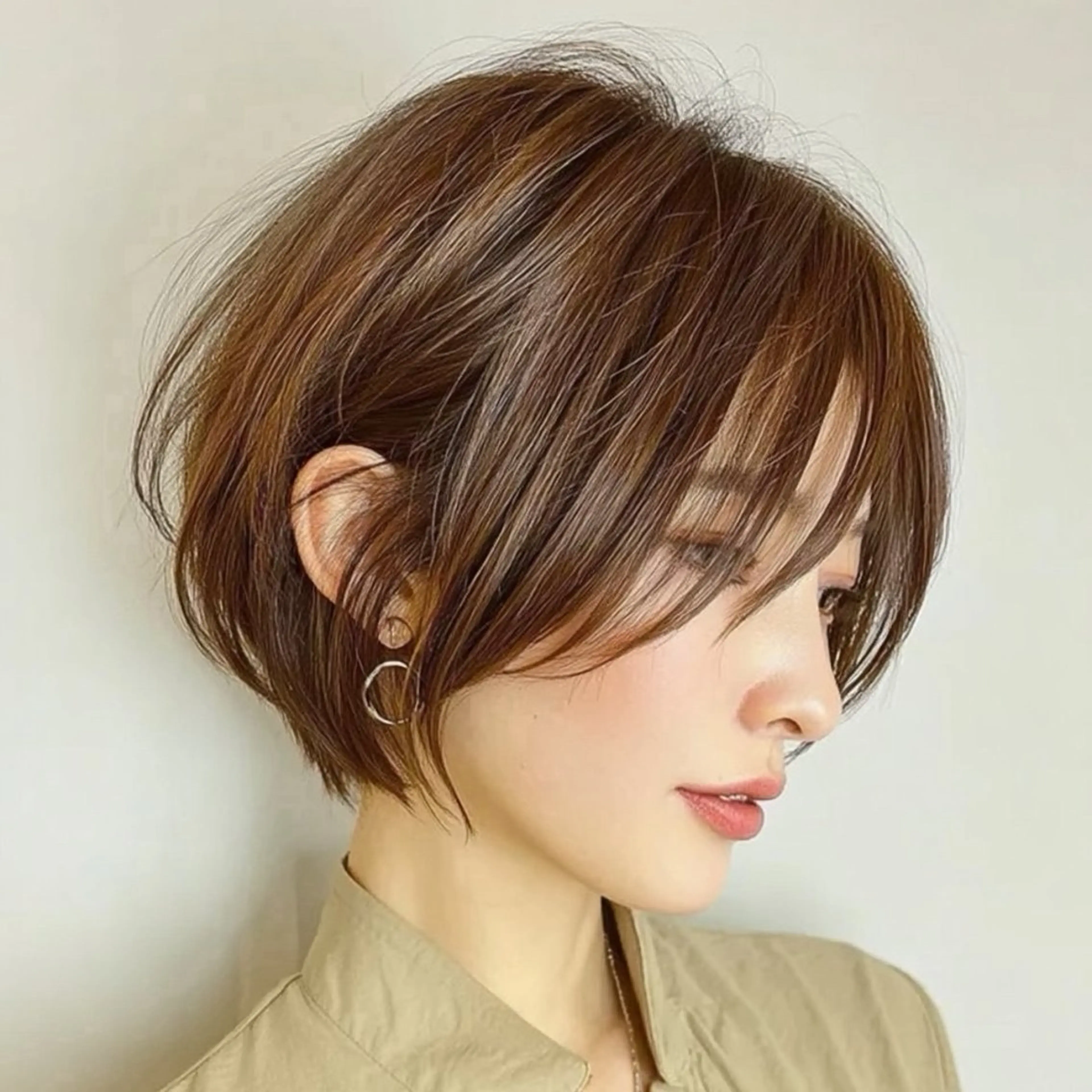 ショート ショートボブ 丸みショート ボブ 顔周りカット レイヤーカット ハピネスフィール宇治店所属・【京都】大人ショート /小倉徒歩5分/多田のヘアスタイル