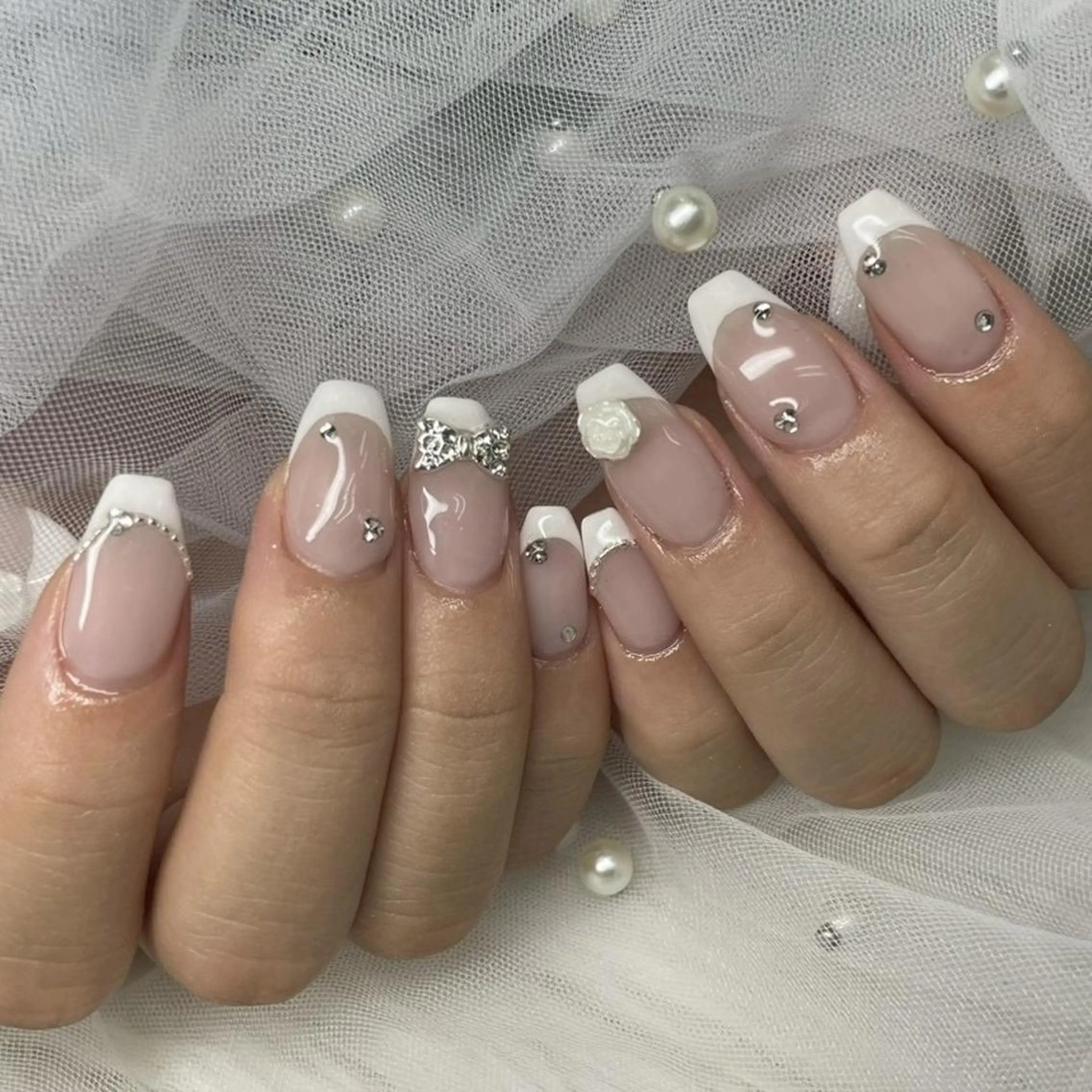 ネイル フレンチネイル ハンドネイル ♡tener♡ YURINEのネイルデザイン