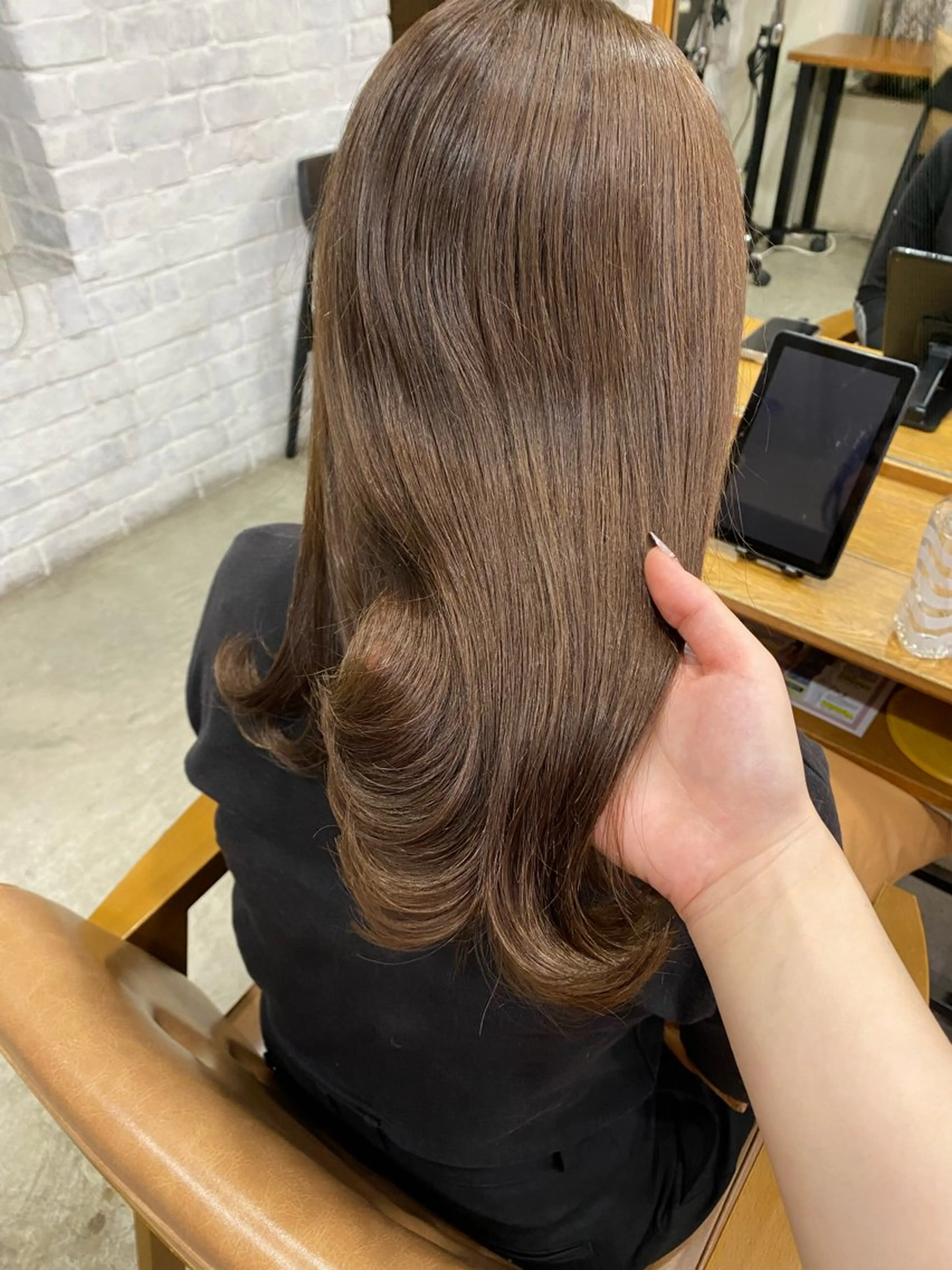 ミディアム カラー ベージュカラー カット ヘアカラー トリートメント blink所属・暖色/ブラウン/ 透明感/ゆうかのヘアスタイル