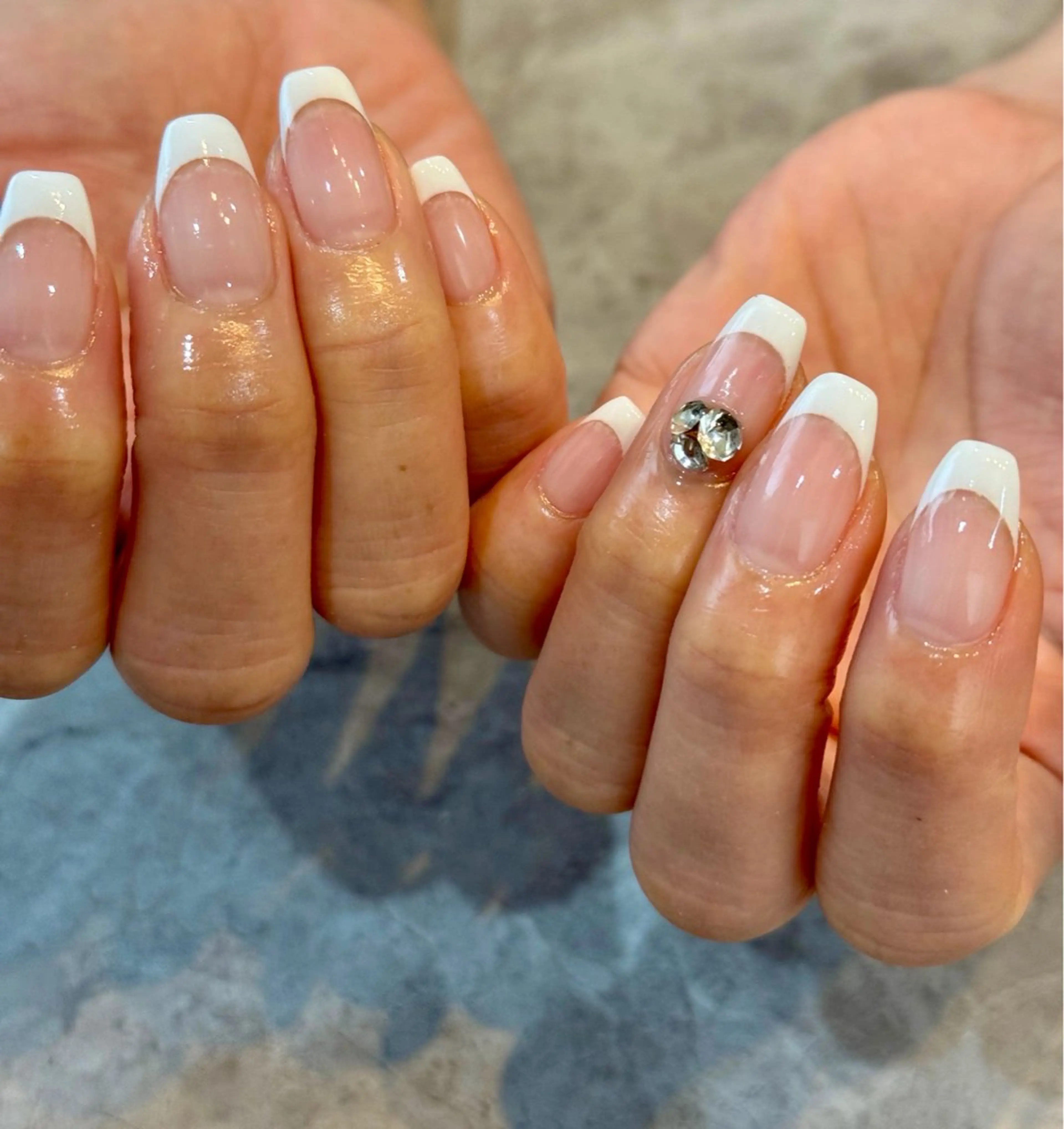 ご新規様クーポン🧚‍♀️🧡ソフトジェルオフ無料🦋🫧フレンチネイルの写真