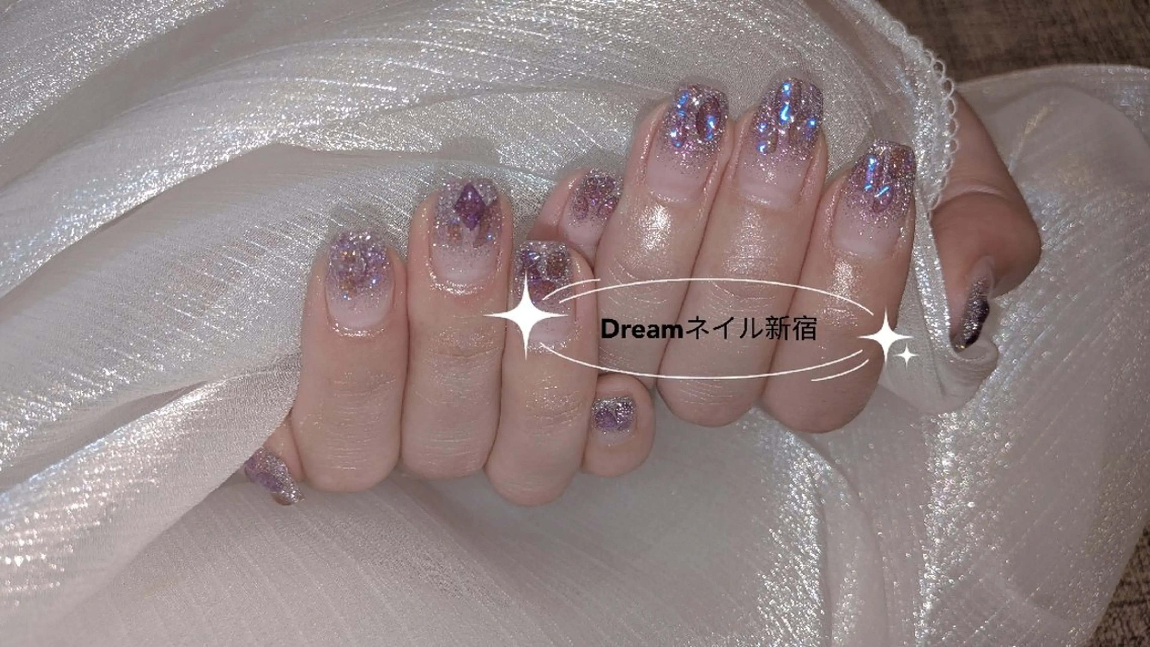 ネイル ハンドネイル ネイリストゆか💅 長さだし、深爪矯正のネイルデザイン