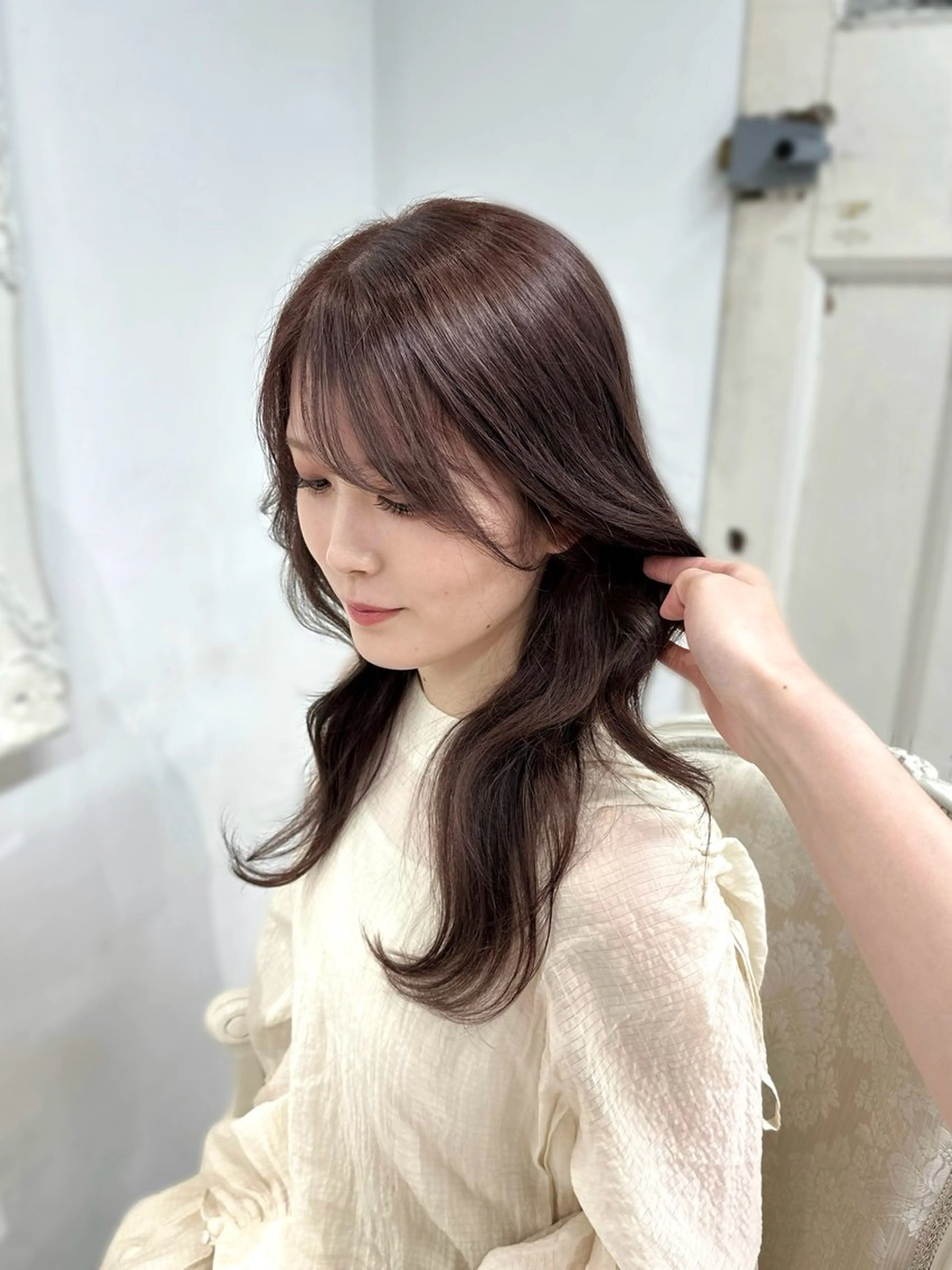 【ミニモ限定💫】盛れる前髪、顔周りカット+ケアカラーの写真