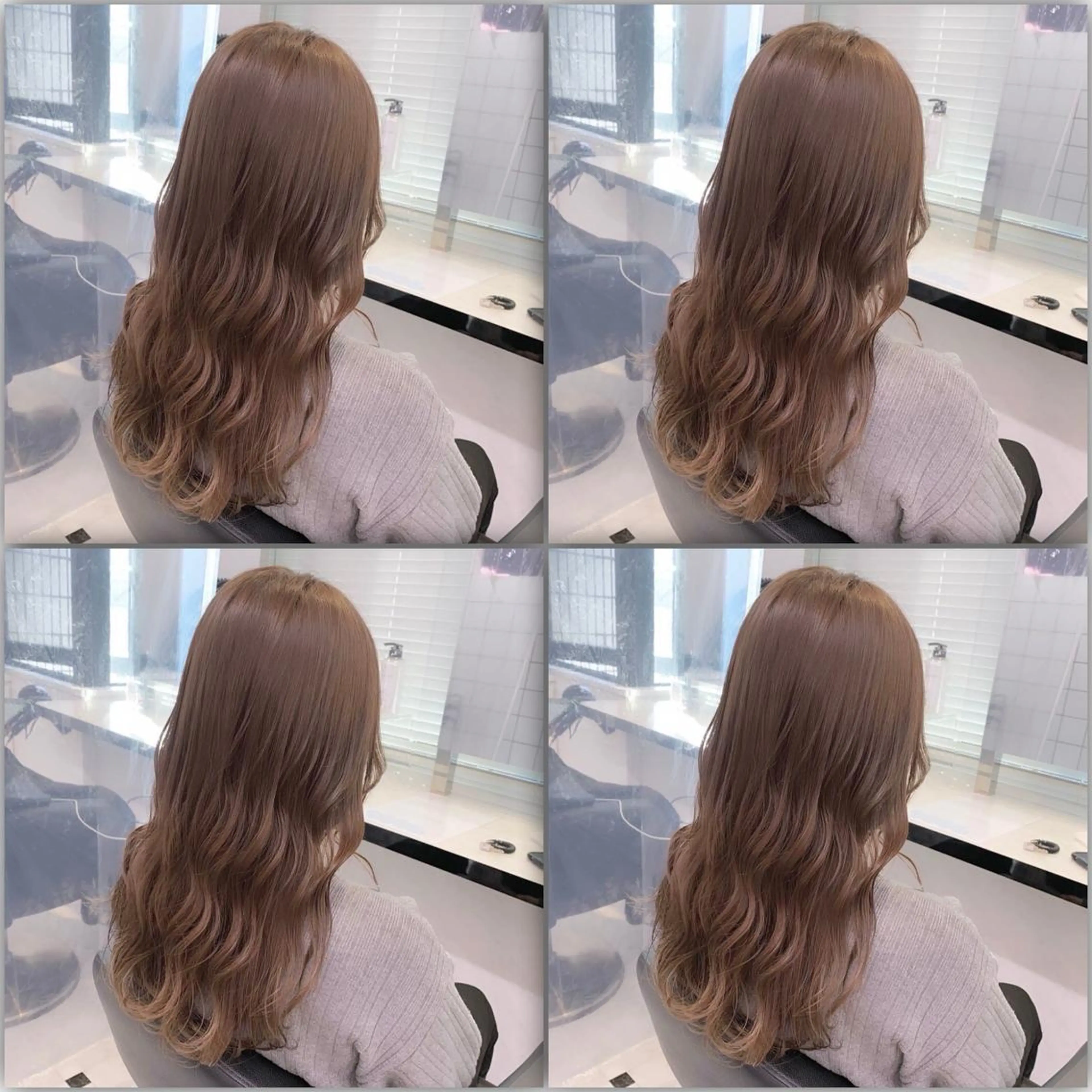 ロング カラー ダブルカラー 韓国ヘアKYONのヘアスタイル