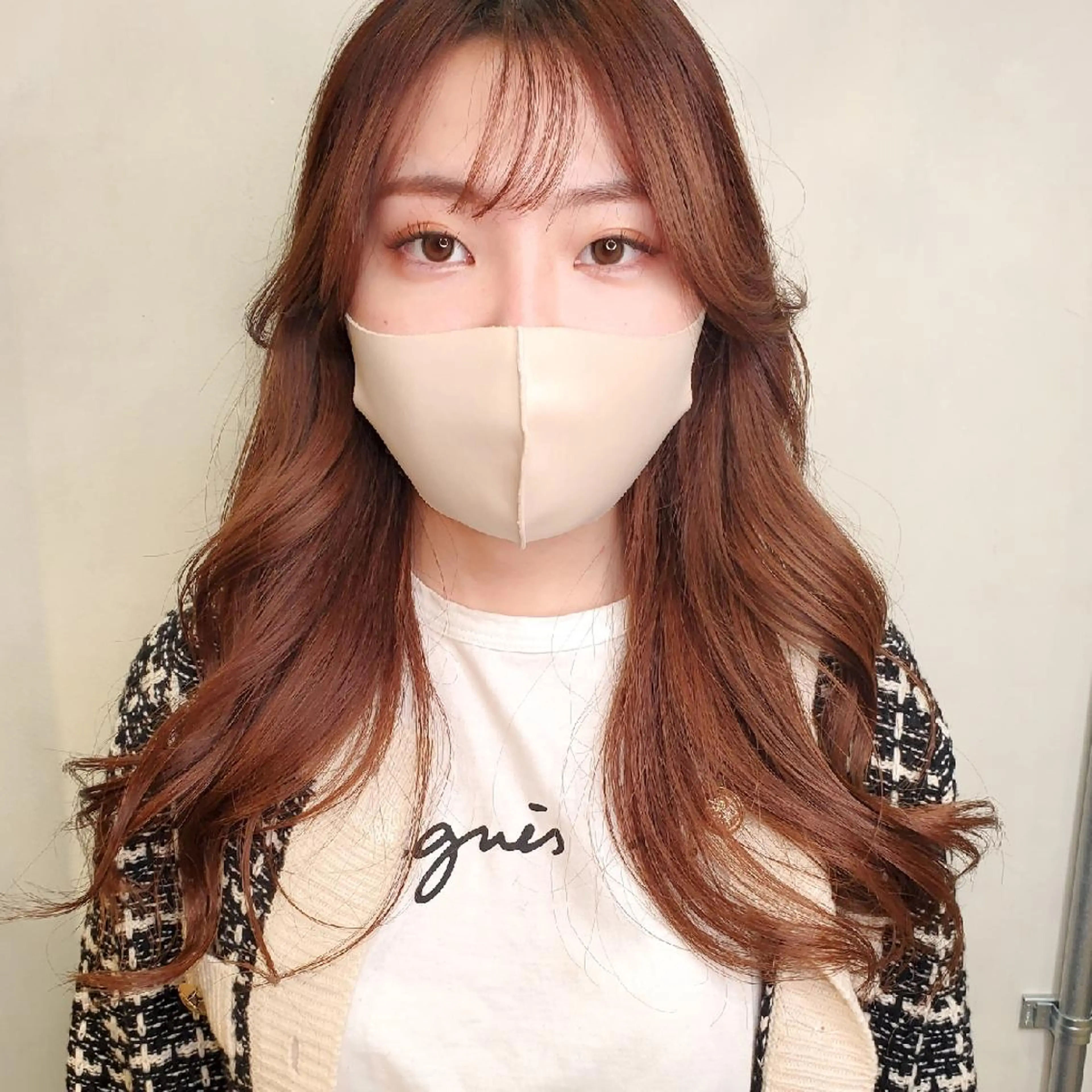 ロング 顔周りカット 韓国風ヘア サイドバング 韓国レイヤー　 suzuのヘアスタイル