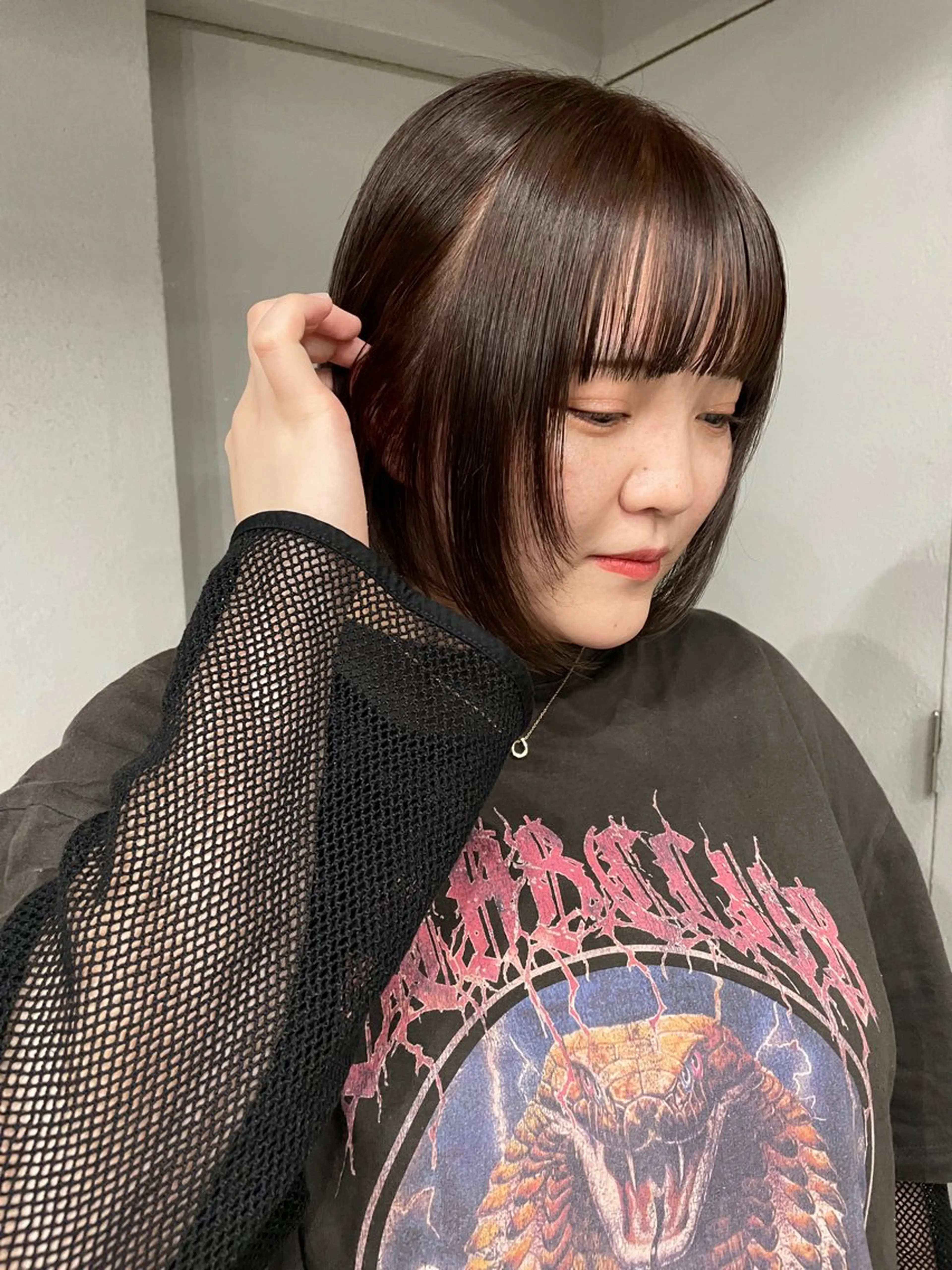 ミディアム カラー カット ヘアカラー トリートメント 表参道/髪質改善・ 透明感 colorのヘアスタイル