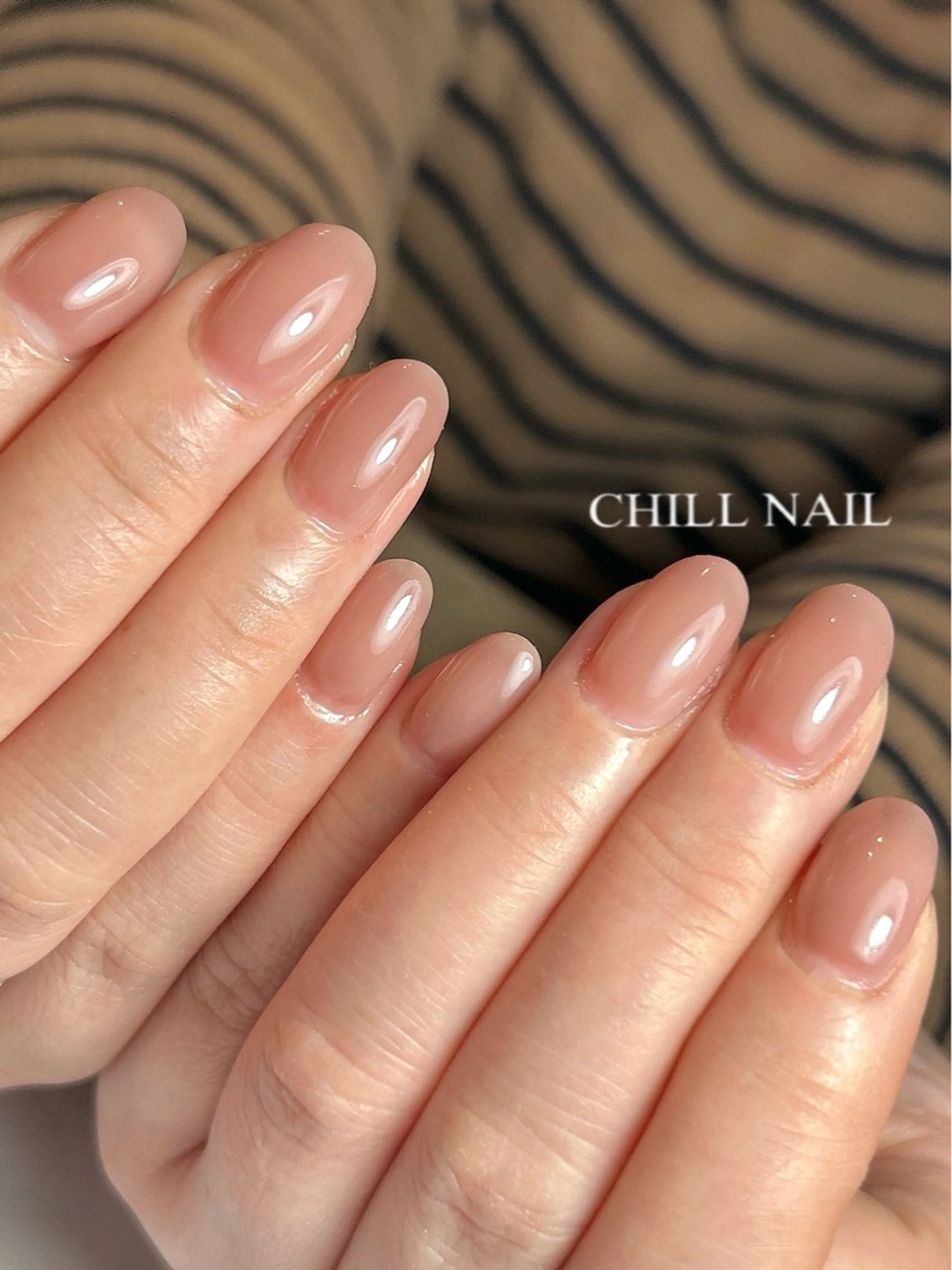 ネイル ブラウン ハンドネイル CHILL NAILのネイルデザイン
