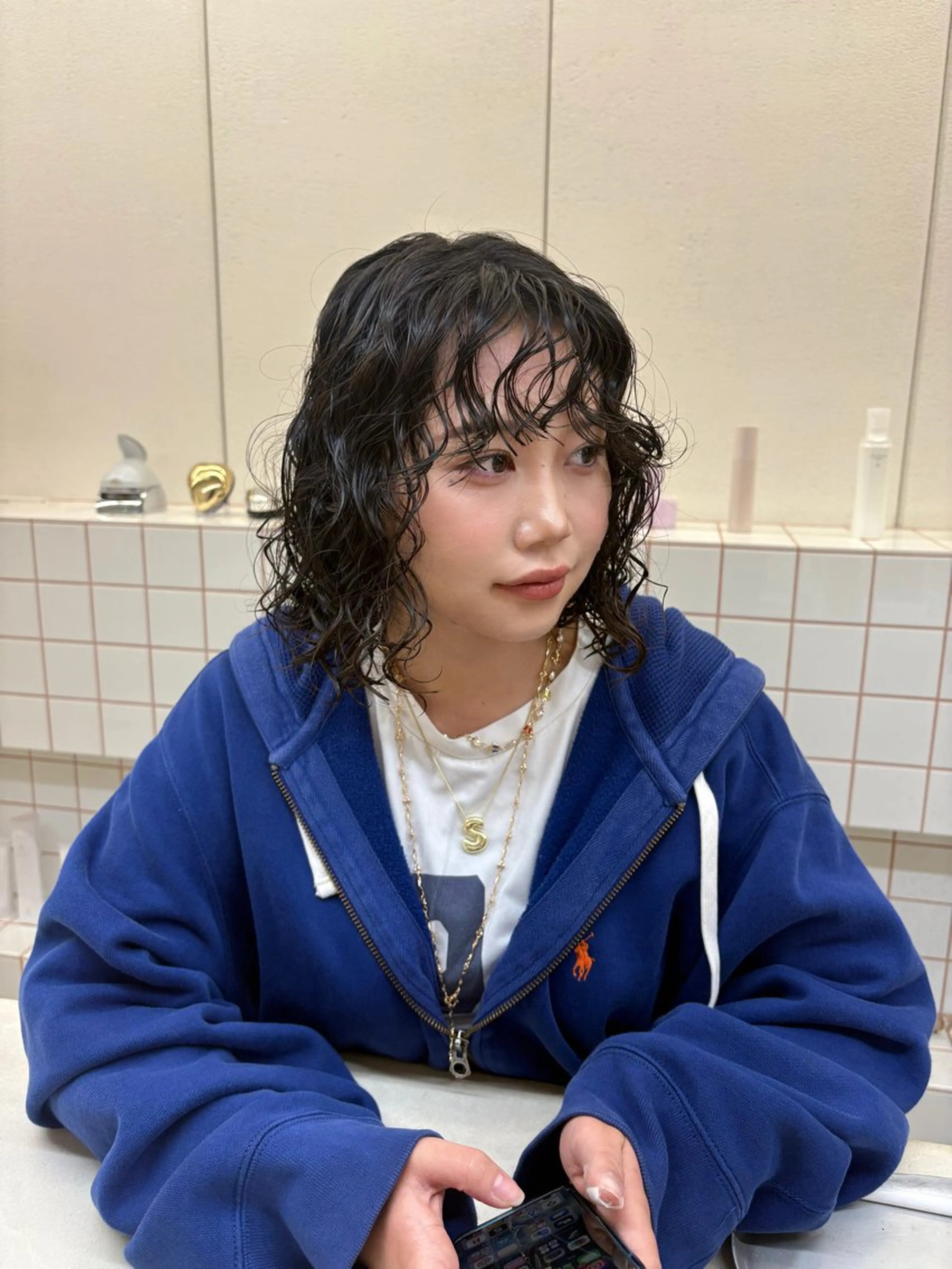 ミディアム パーマ ミディアムパーマ カット パーマ NIKO/名古屋/ 伏見/花屋併設のヘアスタイル