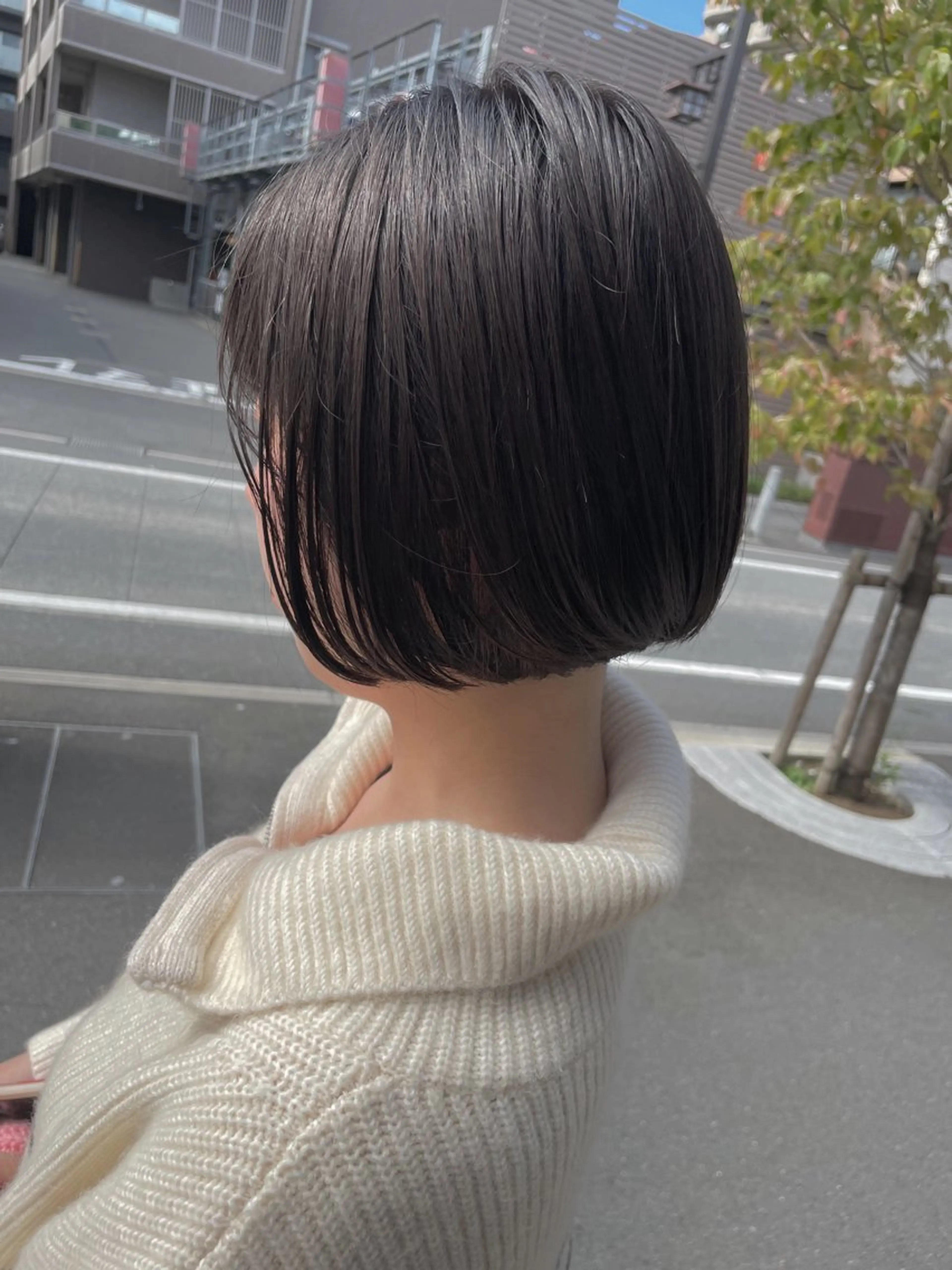 ミディアム ショートボブ ボブ 新村 華奈絵のヘアスタイル