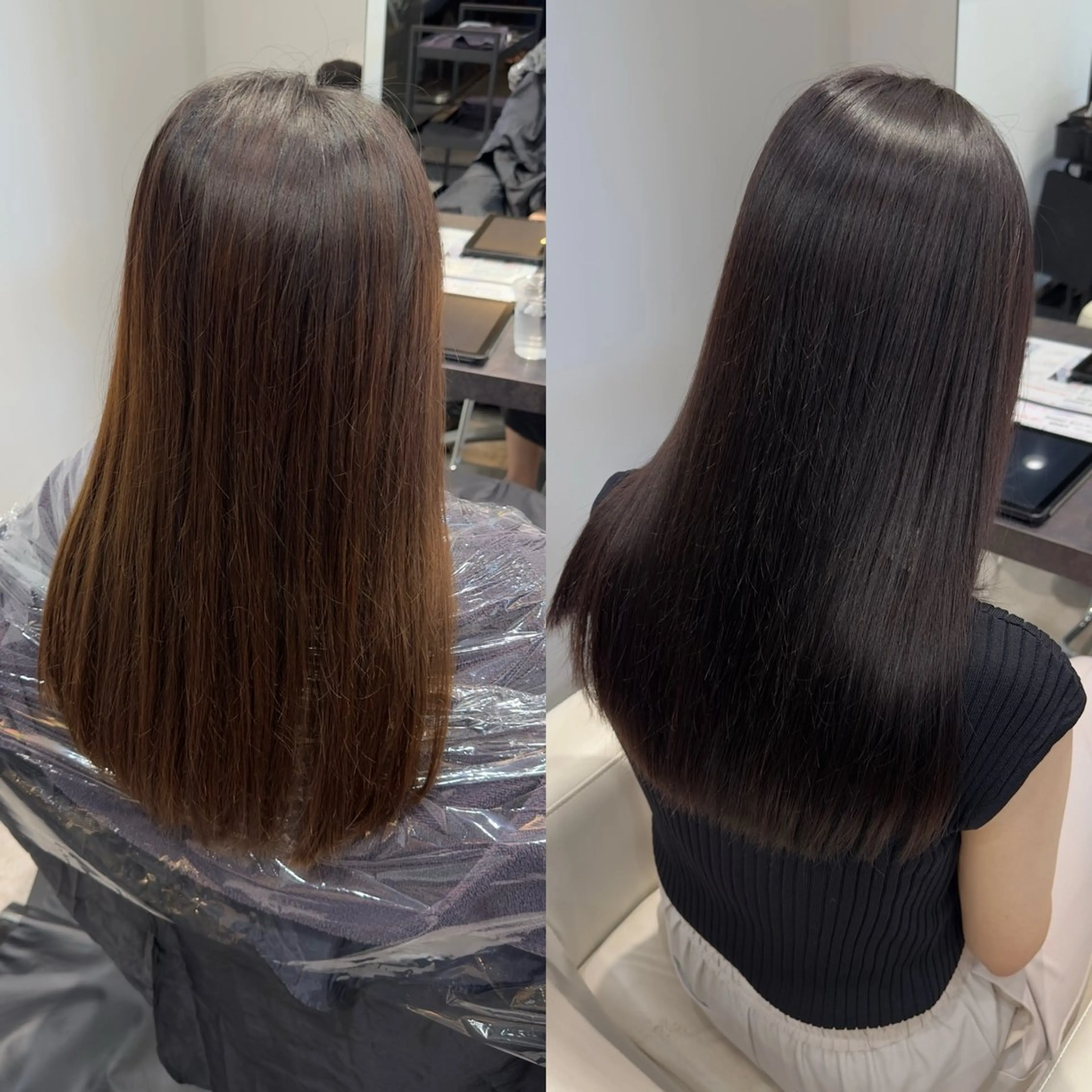 ロング カラー カット ヘアカラー トリートメント ✨大人韓国レイヤー ✨吉原 潤✨のヘアスタイル