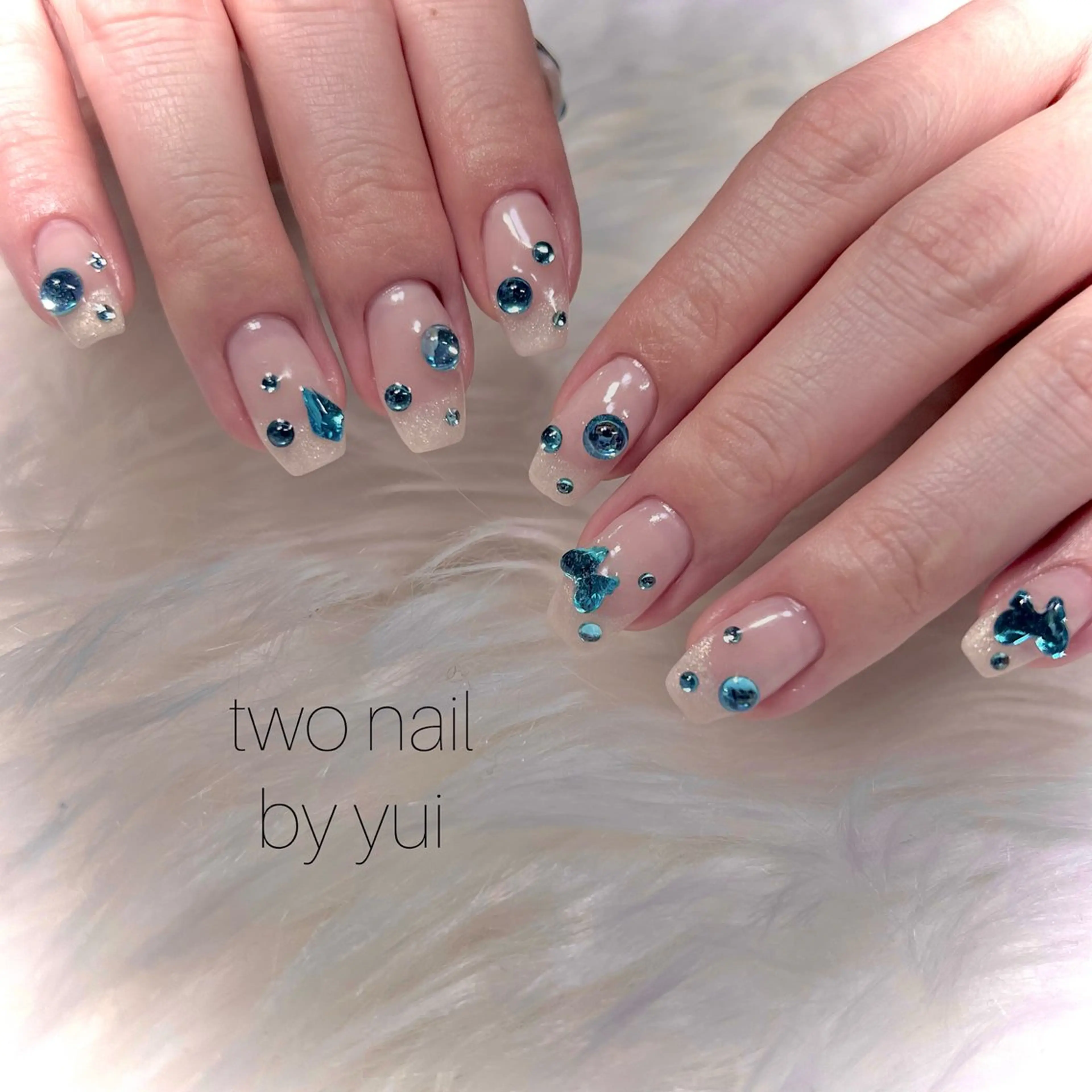 ネイル アートネイル ネイルチップ ホワイト ハンドネイル two nailのネイルデザイン