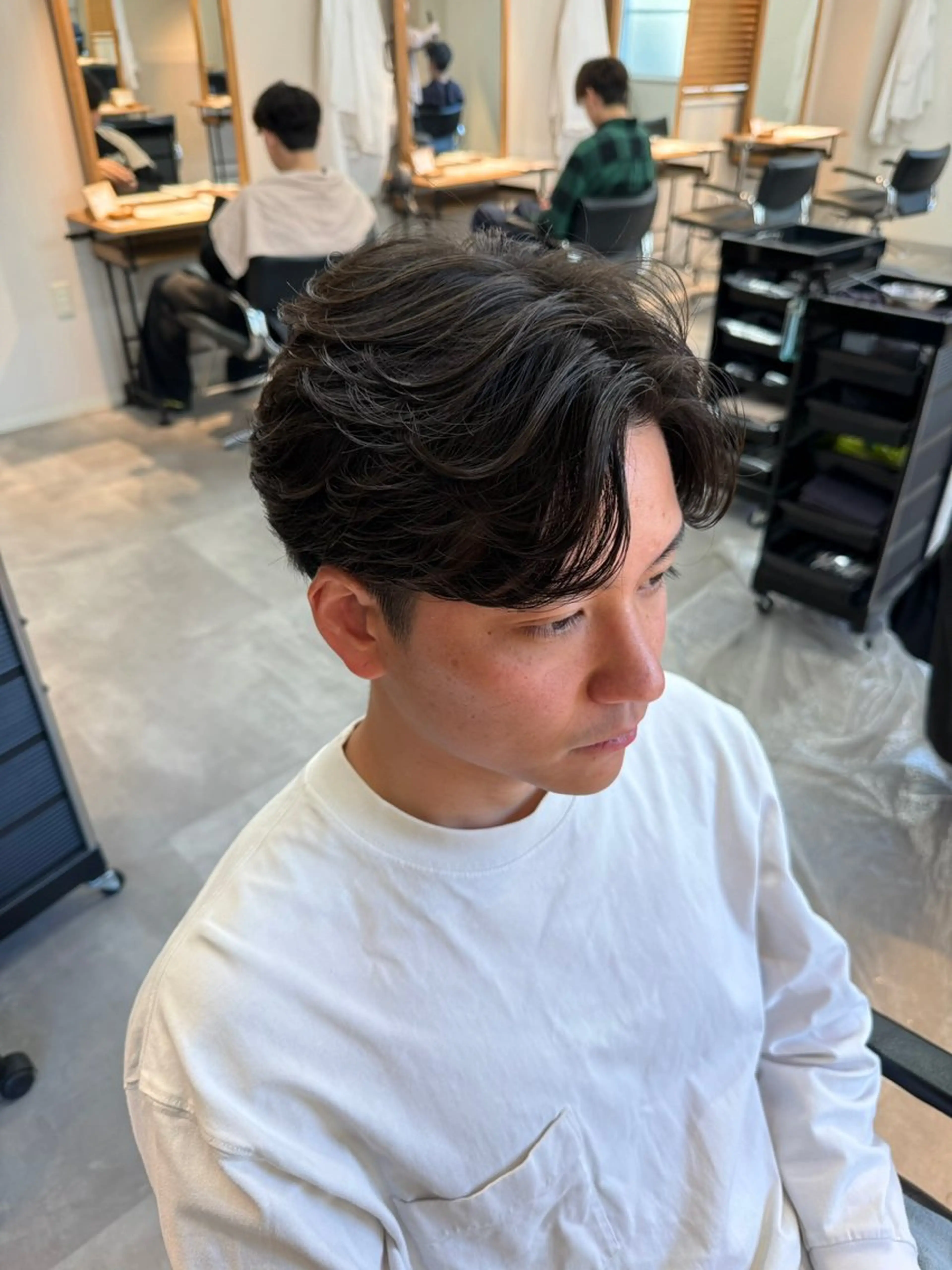 パーマ メンズ カット パーマ ナチュラルパーマ× 韓国ヘア特化/下田のヘアスタイル