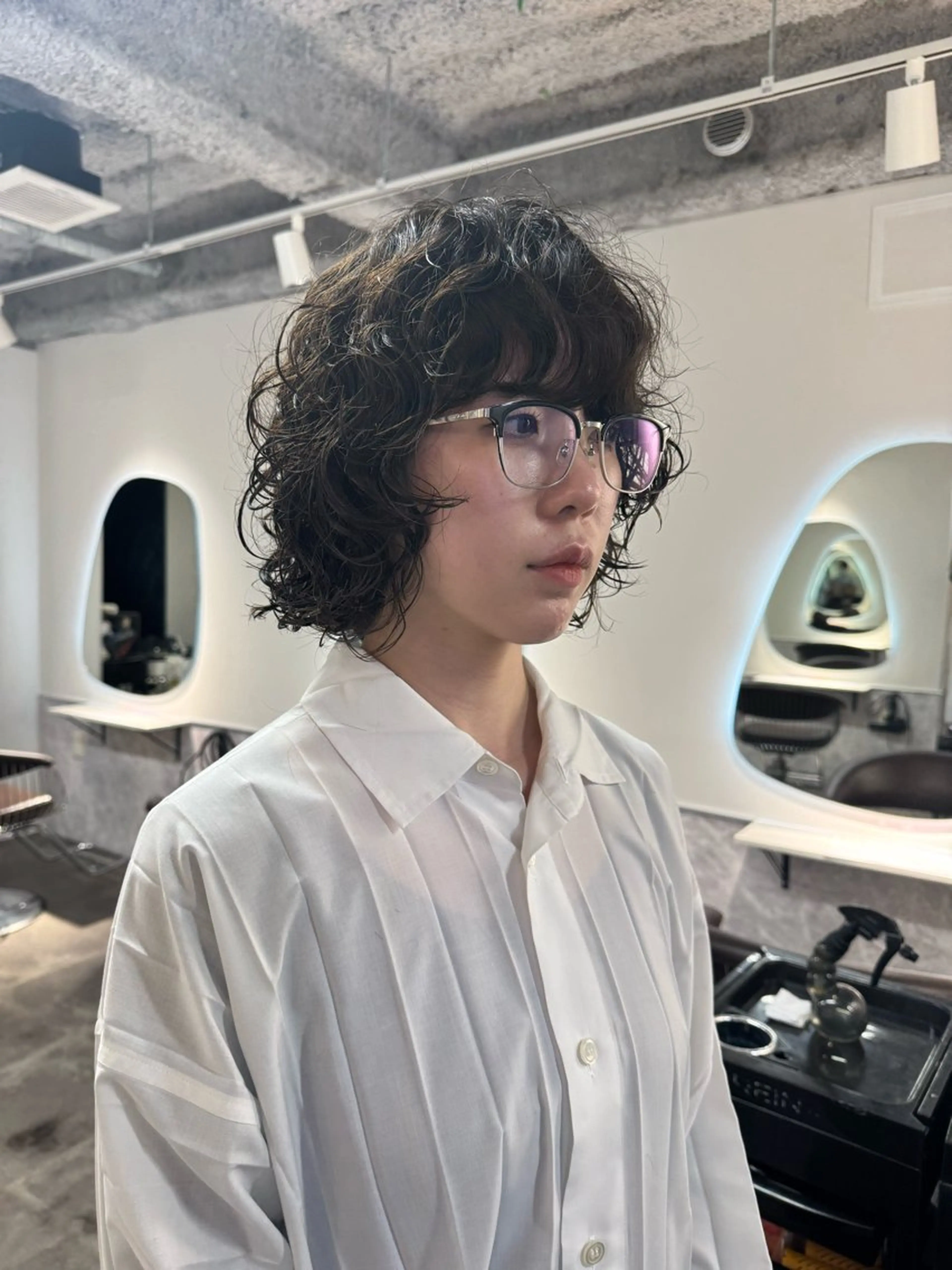 ショート パーマ カット パーマ トリートメント 新宿/髪質改善/ レイヤー/サカキのヘアスタイル