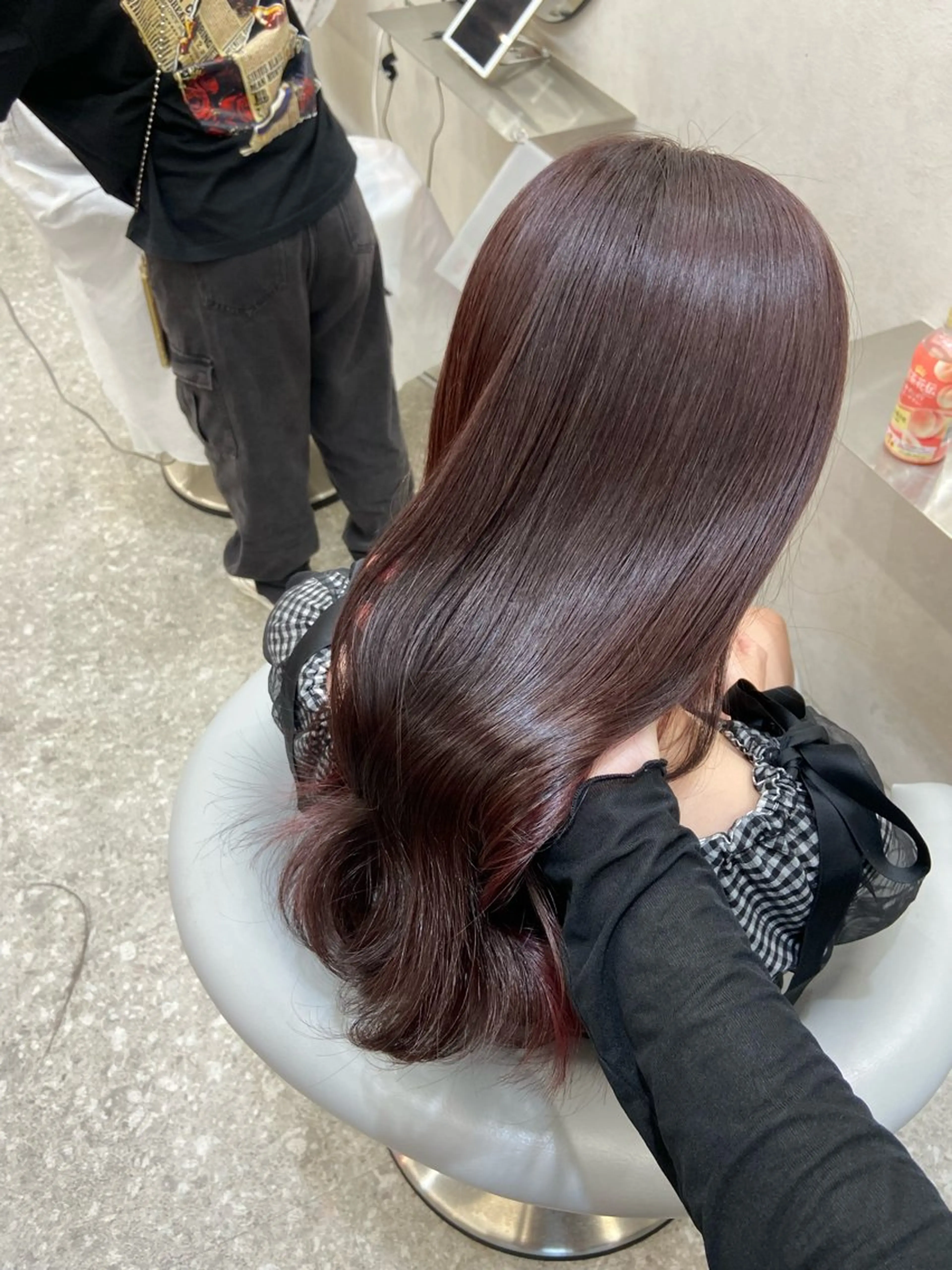 ロング カラー ラベンダーカラー 新宿/韓国ヘア 中明度カラー/かやのヘアスタイル