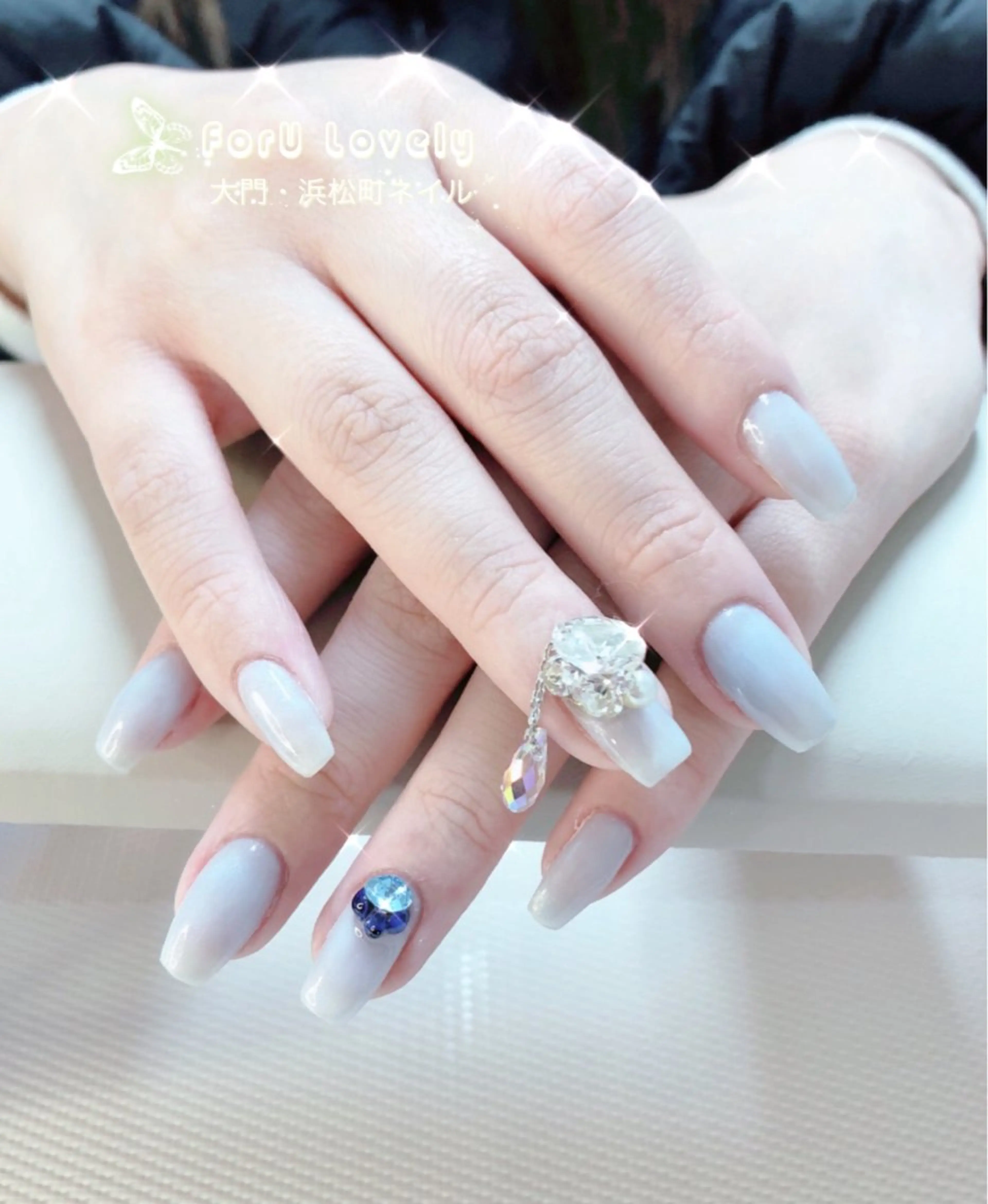 ネイル フレンチネイル ガラスフレンチ キラキラネイル ピンク スカルプネイル ハンドネイル ハンドケア 大門浜松町 ネイルのネイルデザイン
