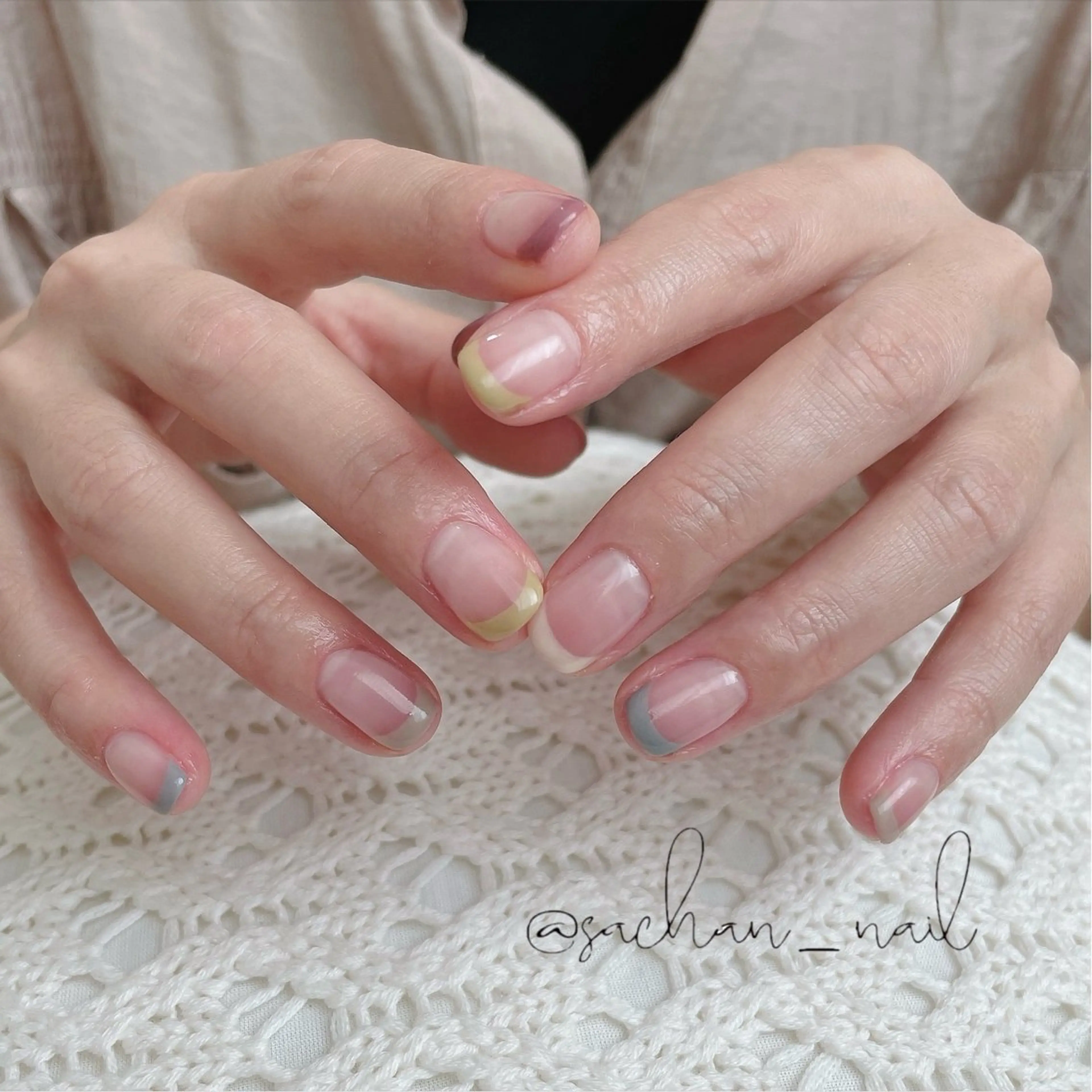 ネイル フレンチネイル ハンドネイル Sukegawa Satsukiのネイルデザイン