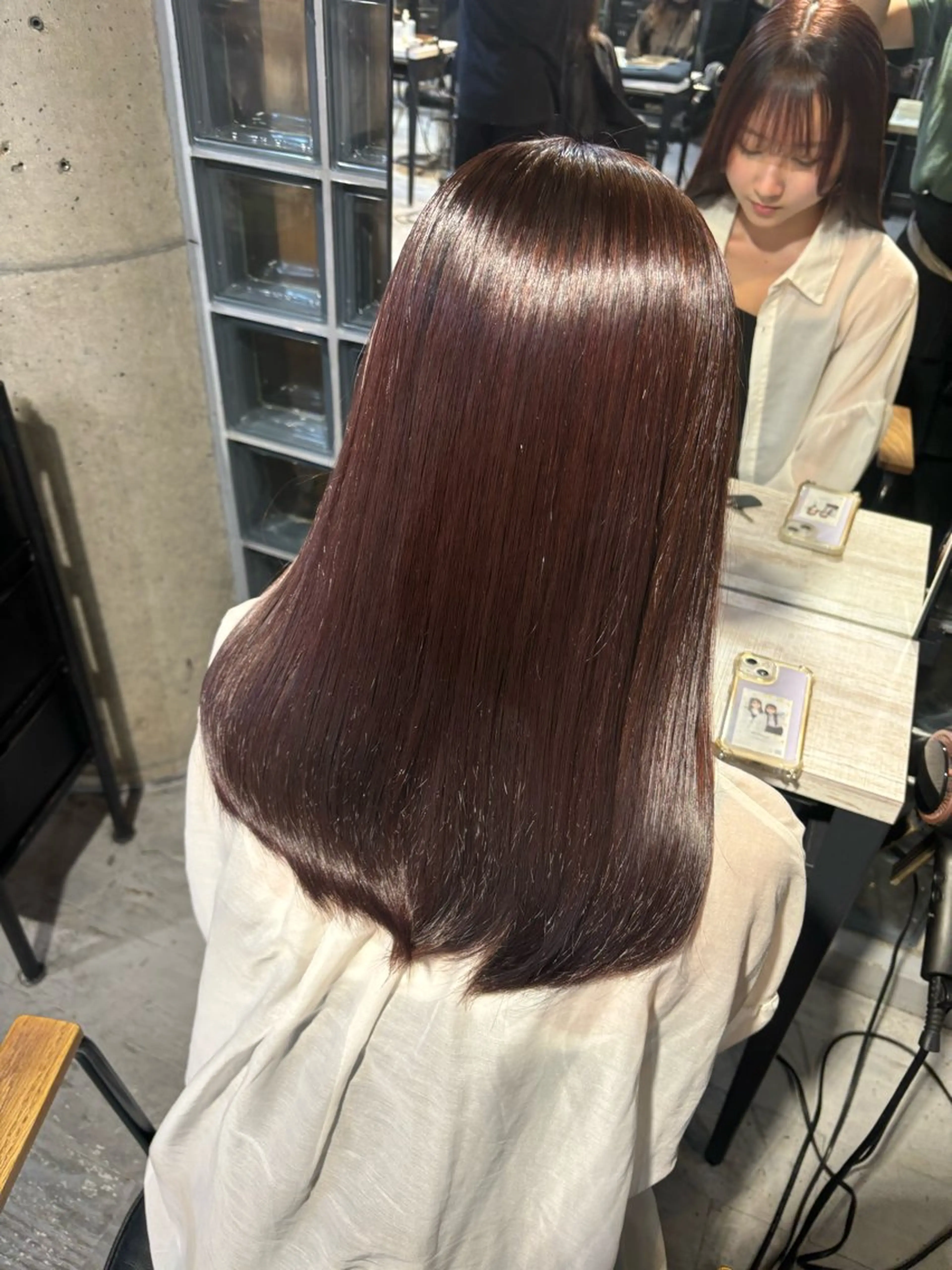 セミロング ピンクブラウン relian このはのヘアスタイル