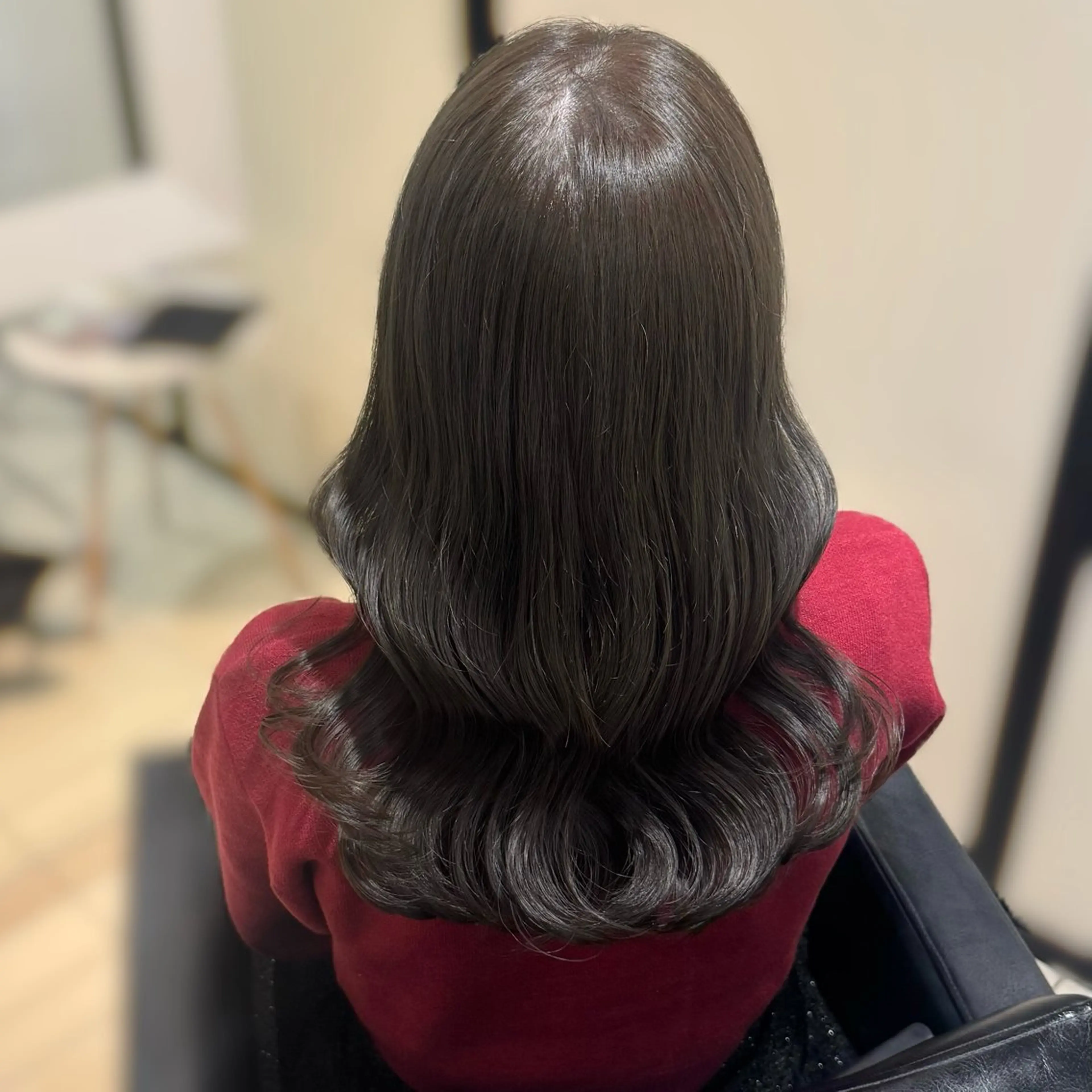 セミロング カラー アッシュ ベージュカラー ブリーチ ブリーチなしカラー カット ヘアカラー トリートメント ブリーチなしカラー kana🐱のヘアスタイル