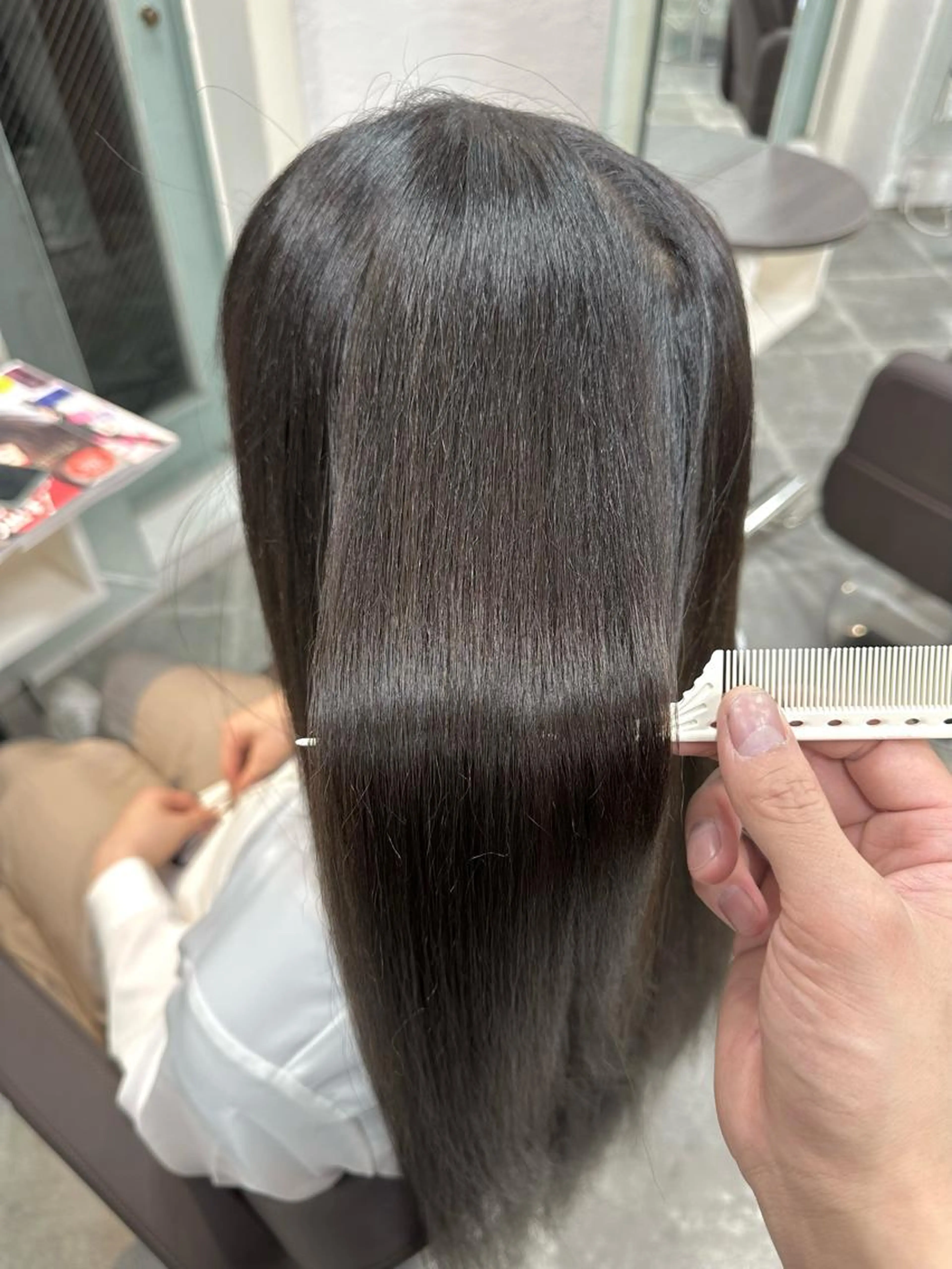 ナチュラルストレートパーマ💇♀️※塗布部が長い場合はお値段が変動します。補足説明の方をご覧ください。の写真