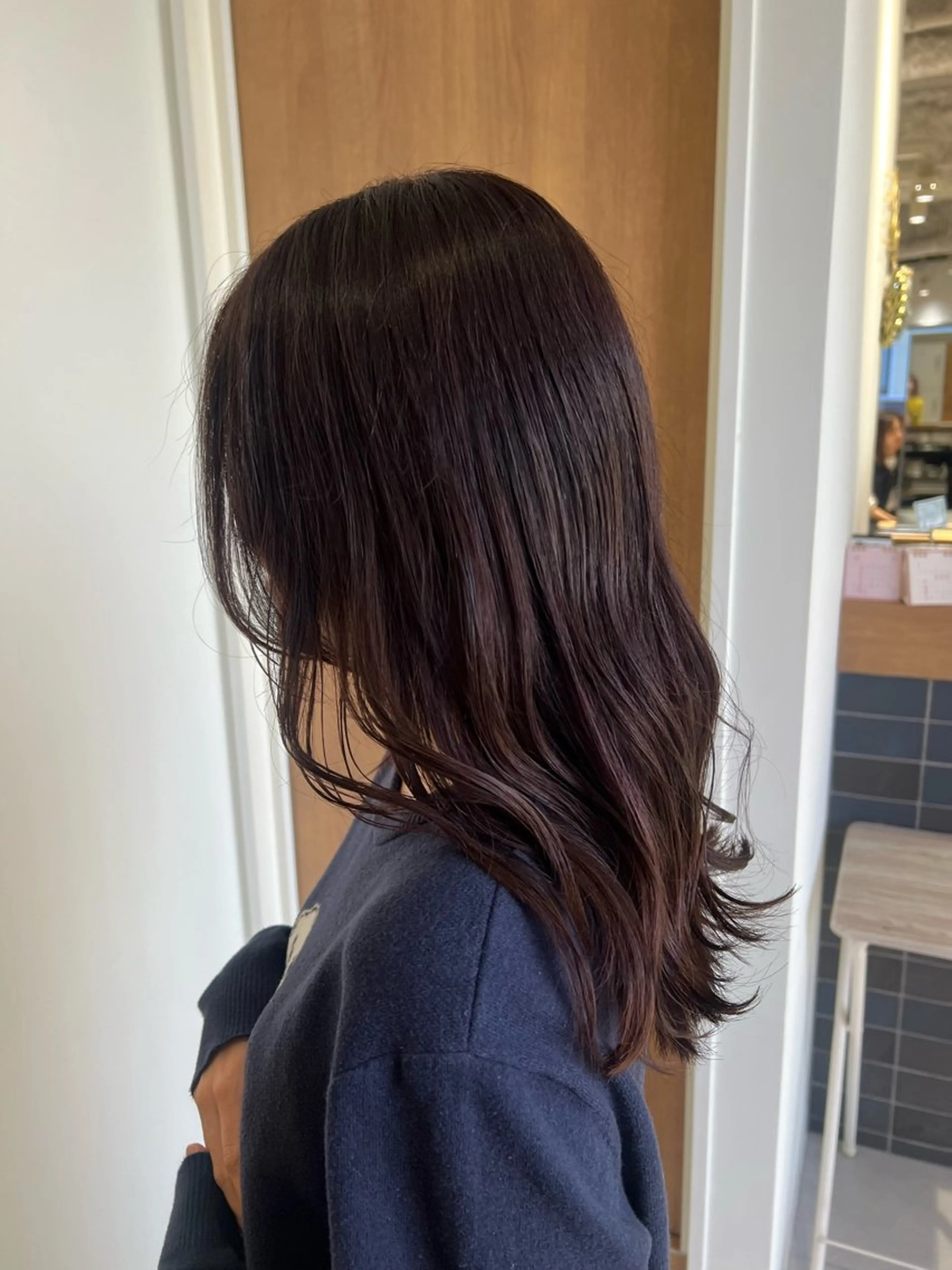 セミロング カラー ラベンダーカラー ピンクカラー ピンクラベンダー ヘアカラー トリートメント 梅田/似合わせボブ /顔周り/RINKAのヘアスタイル