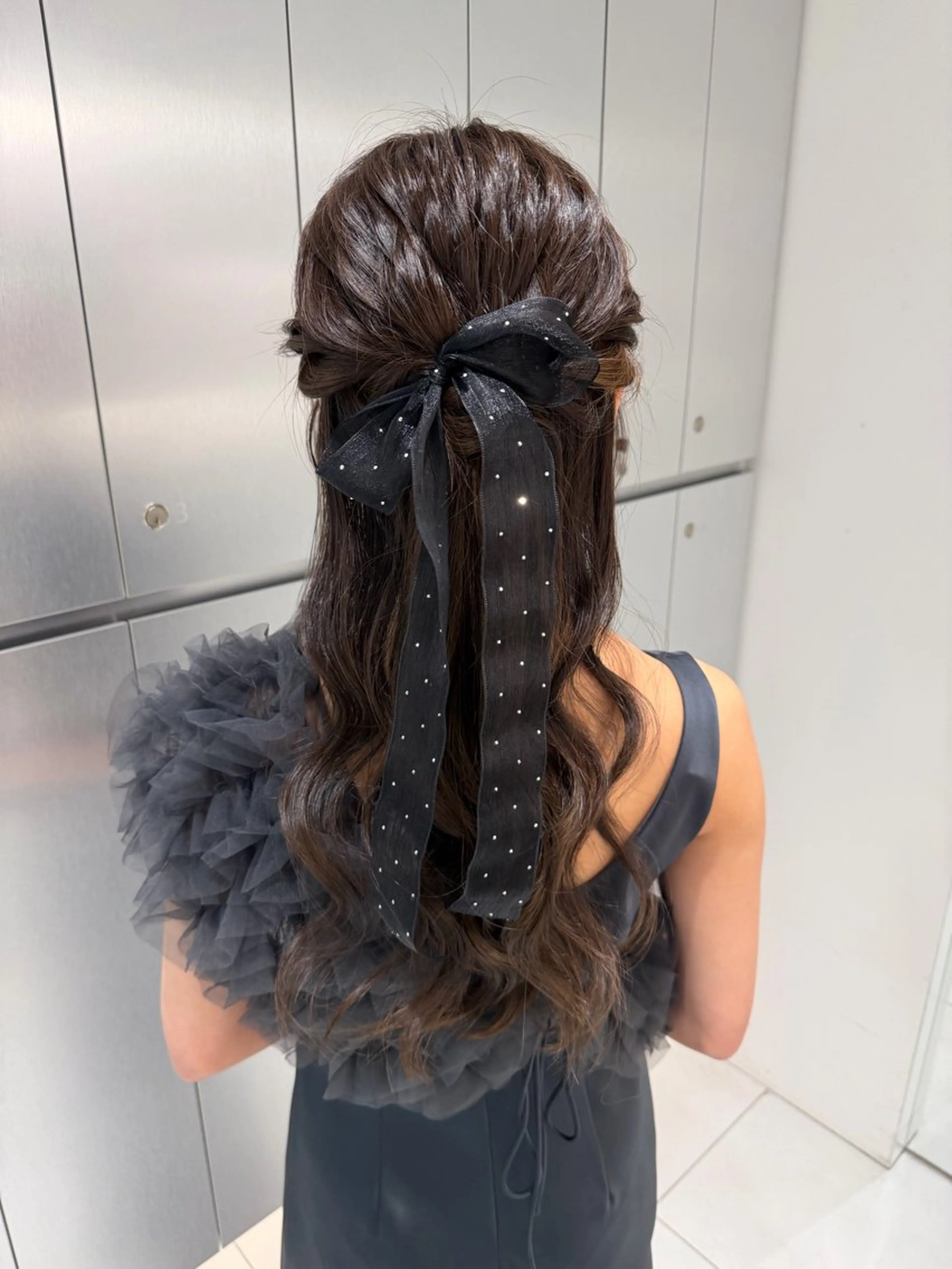 ヘアアレンジ ハーフアップ 結婚式・ブライダル ヘアセット ヘアセット🎀耳つぼ 👂💎MONAMIのヘアスタイル