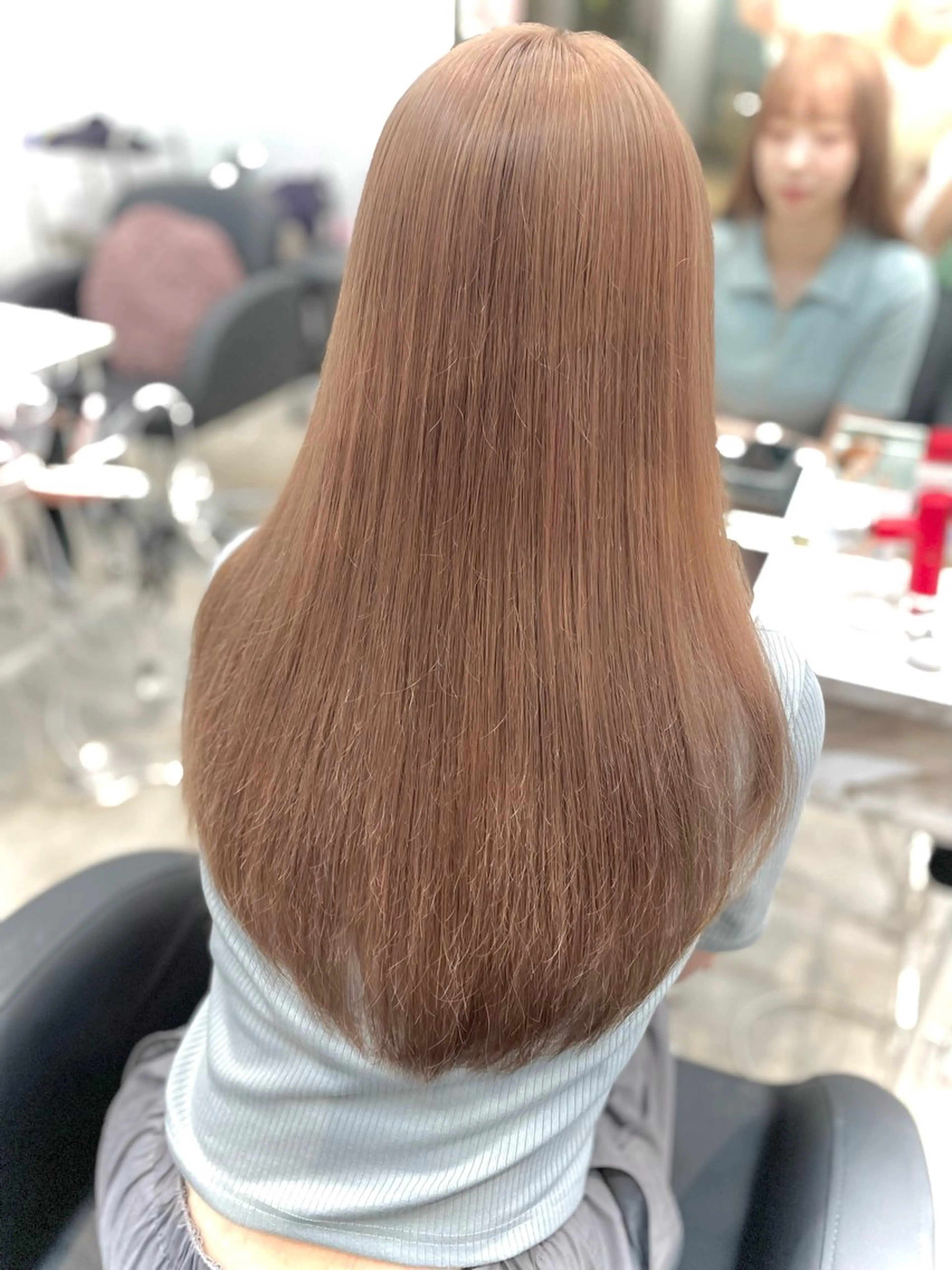 ロング ムラ修正ブリーチ 山田眞之介のヘアスタイル