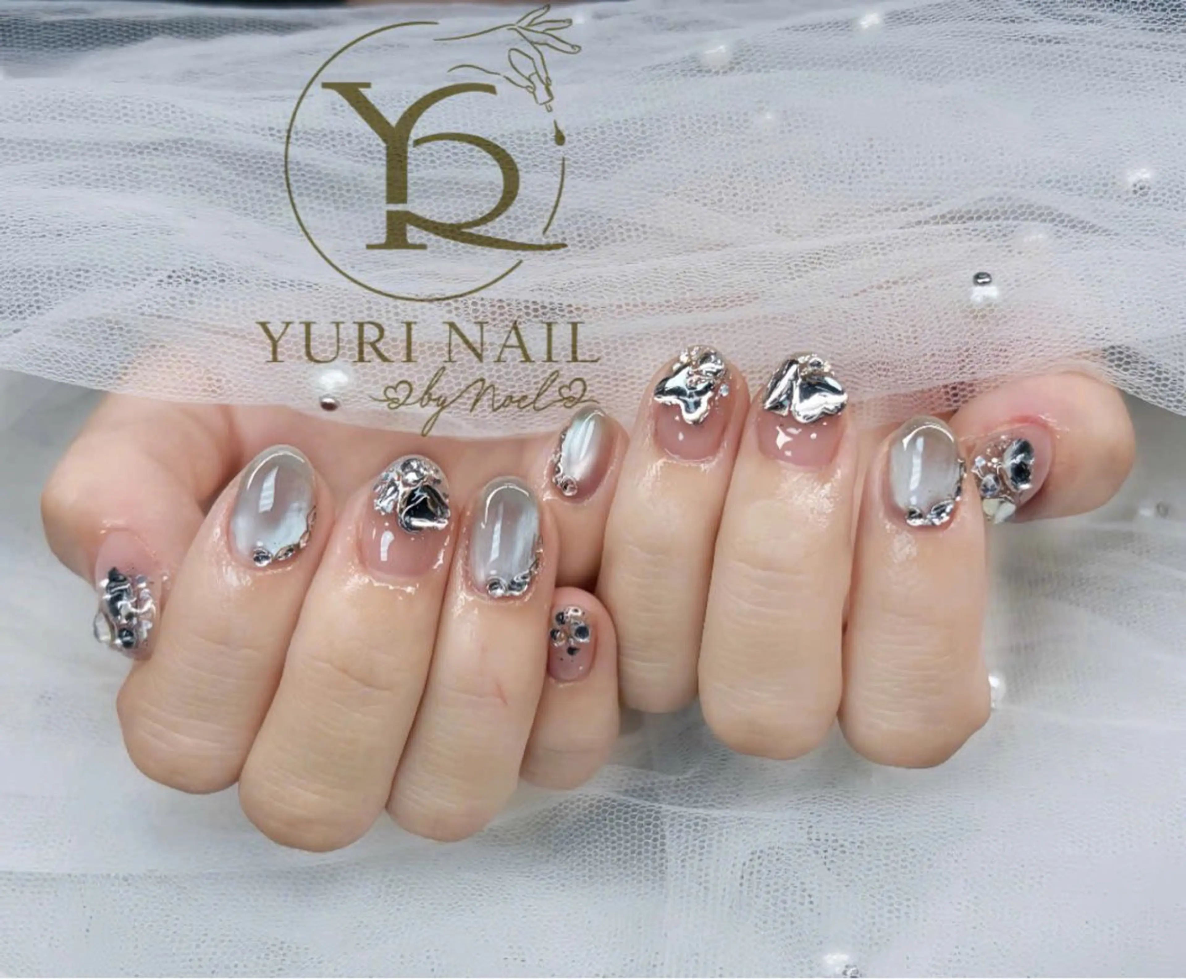 ネイル チークネイル フットネイル グラデーション 韓国ネイル 持ち込み Kawaii Nail Salon所属・YURI NAIL NARITAのネイルデザイン