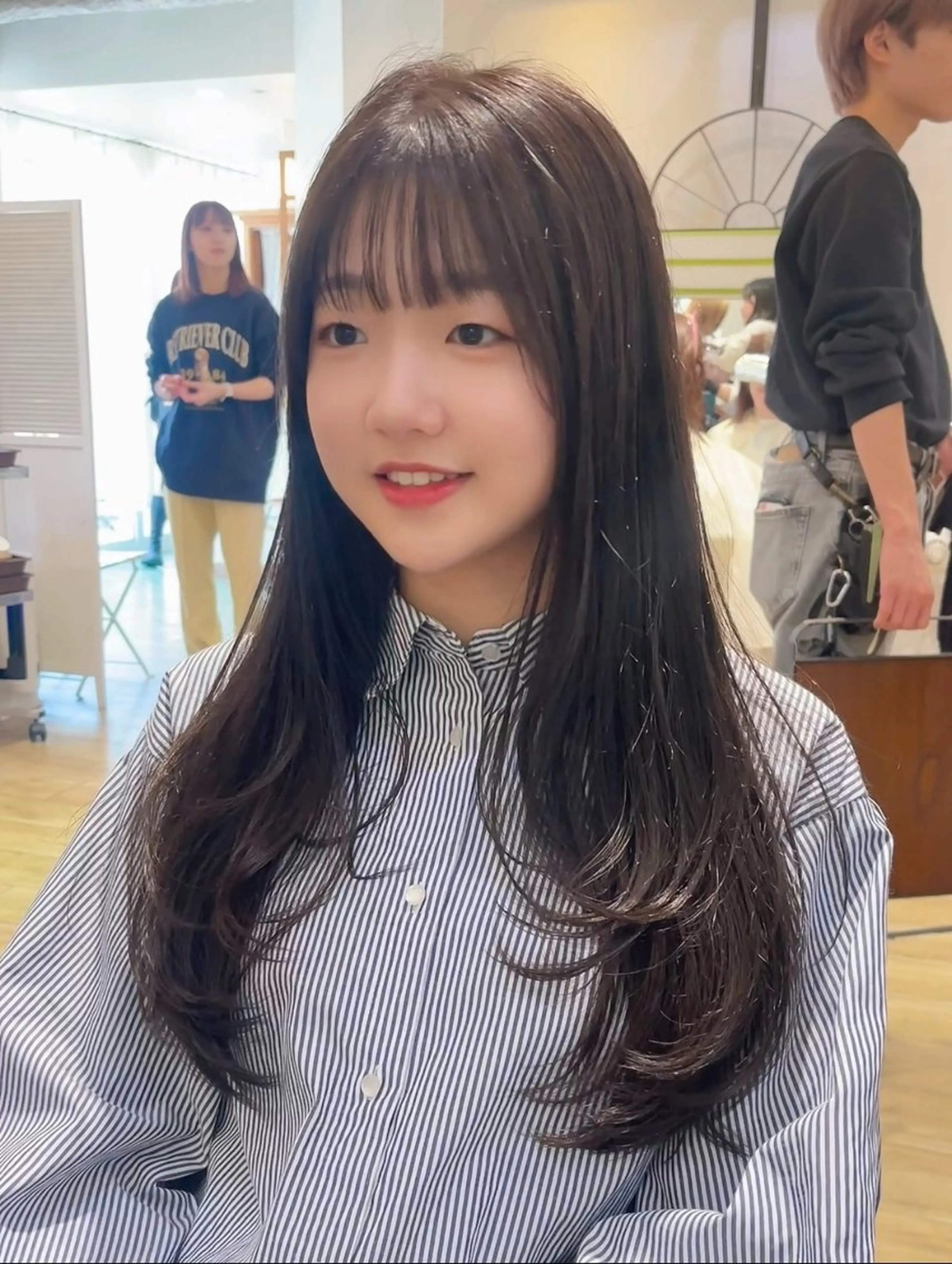 ロング カラー ロングレイヤー 透明感カラー グレージュ ラベンダーカラー オレンジ カット ヘアカラー トリートメント ヘッドスパ 大人可愛い透明感🌟 小顔・韓国髪🌟野中のヘアスタイル