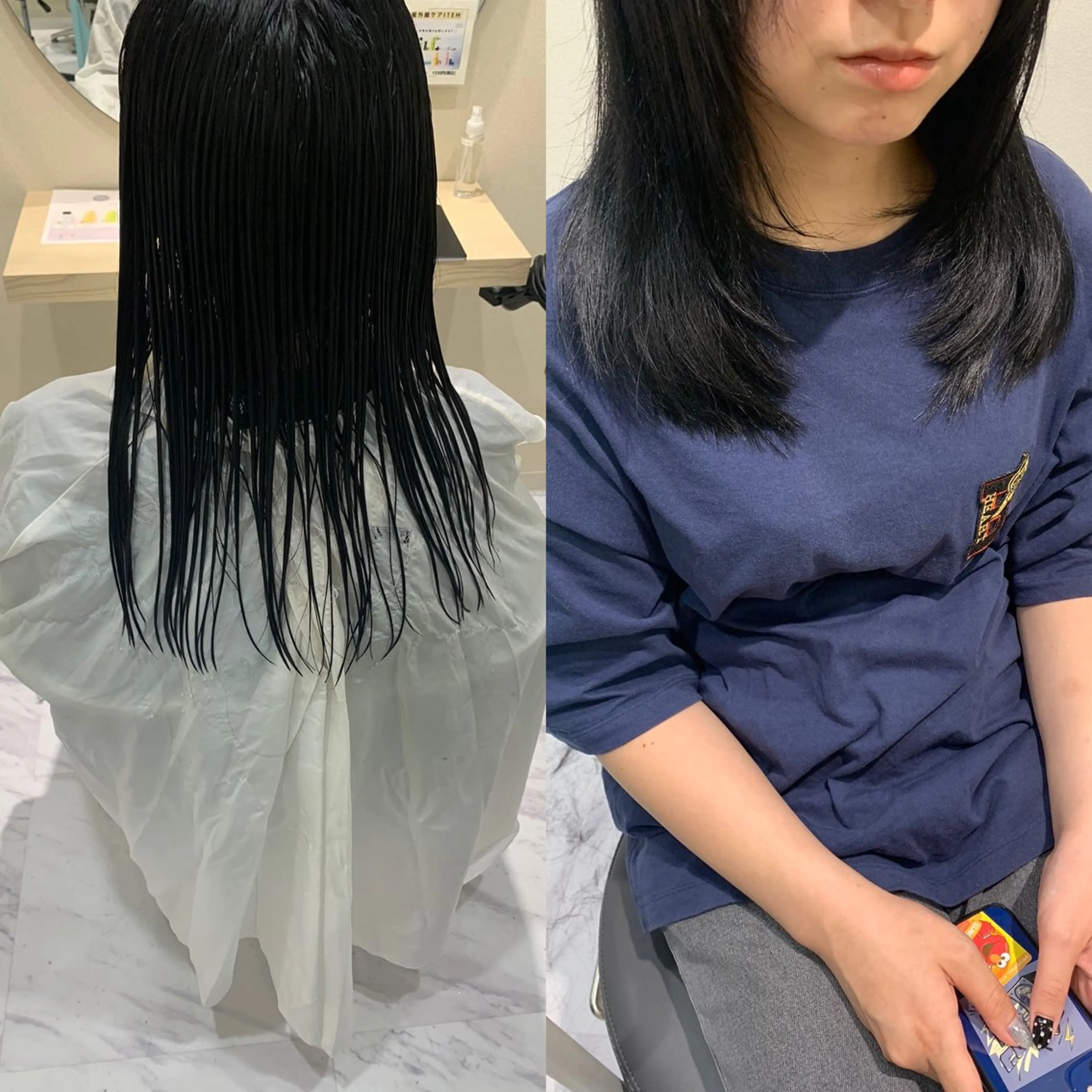 セミロング 顔まわりレイヤー 顔周りカット レイヤーカット 丹野 圭太のヘアスタイル