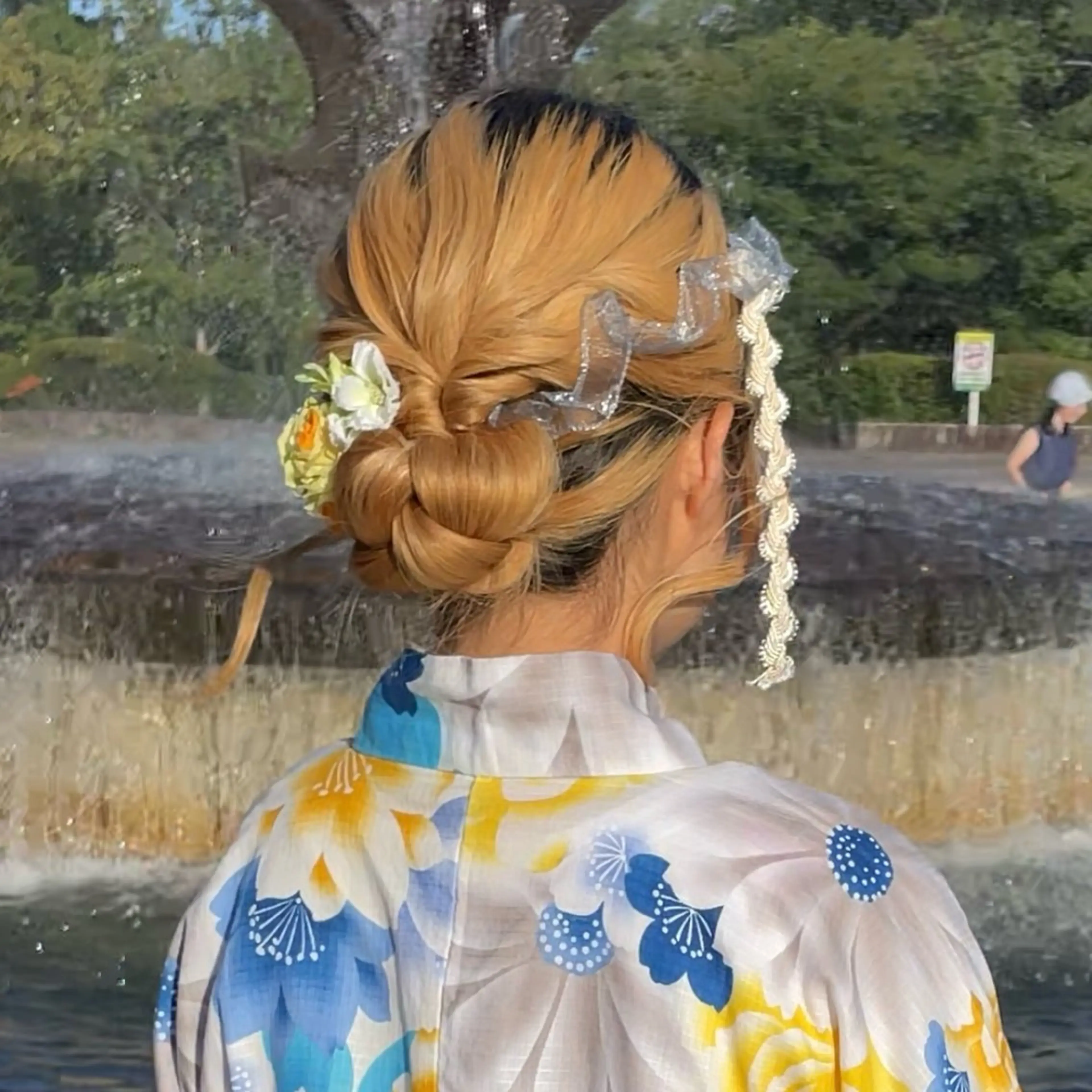 セミロング 浴衣 💝ヘアアレンジ/ダ ブルカラー💝みさきのヘアスタイル