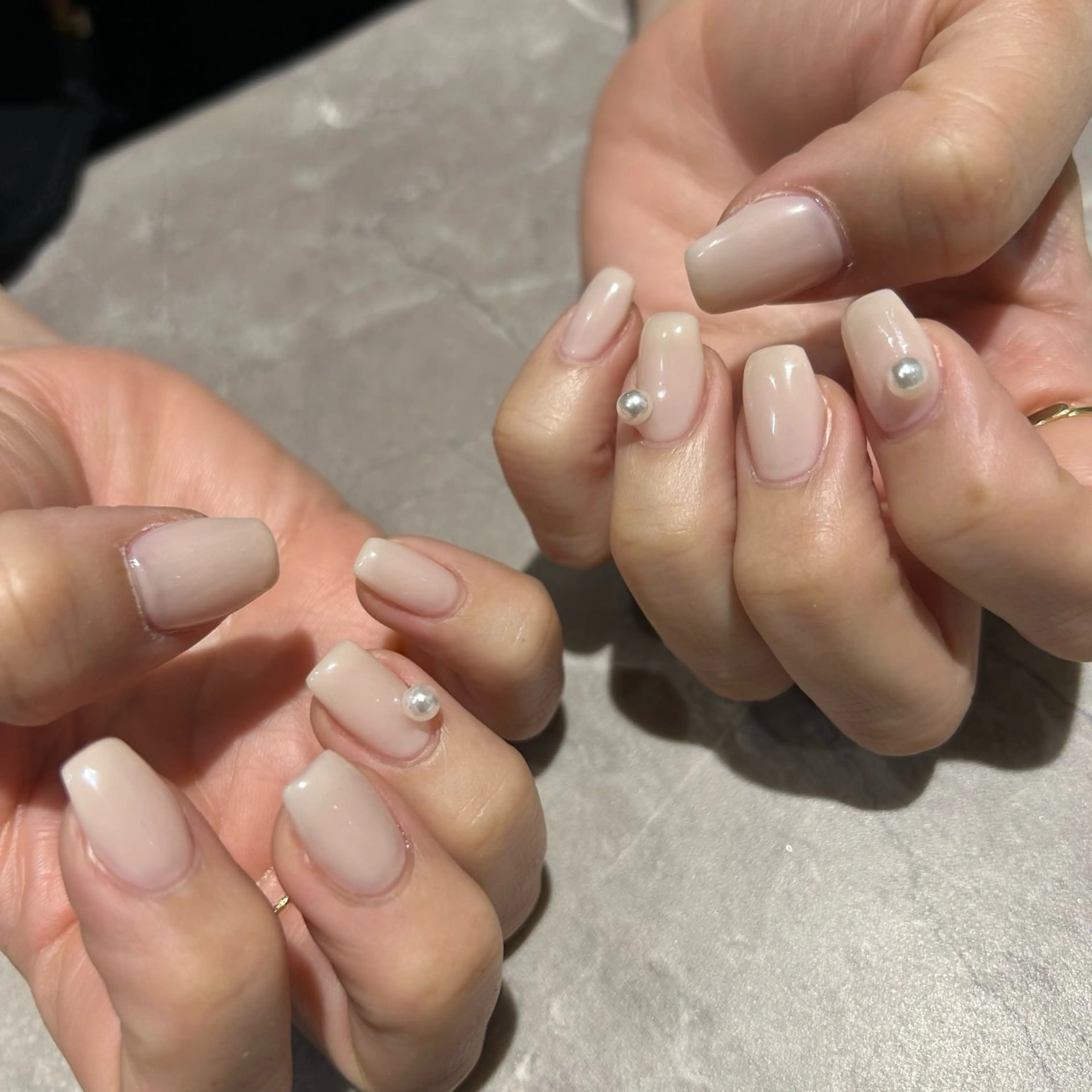 自爪ワンカラーorグラデーション10本付け替えOFFありの写真