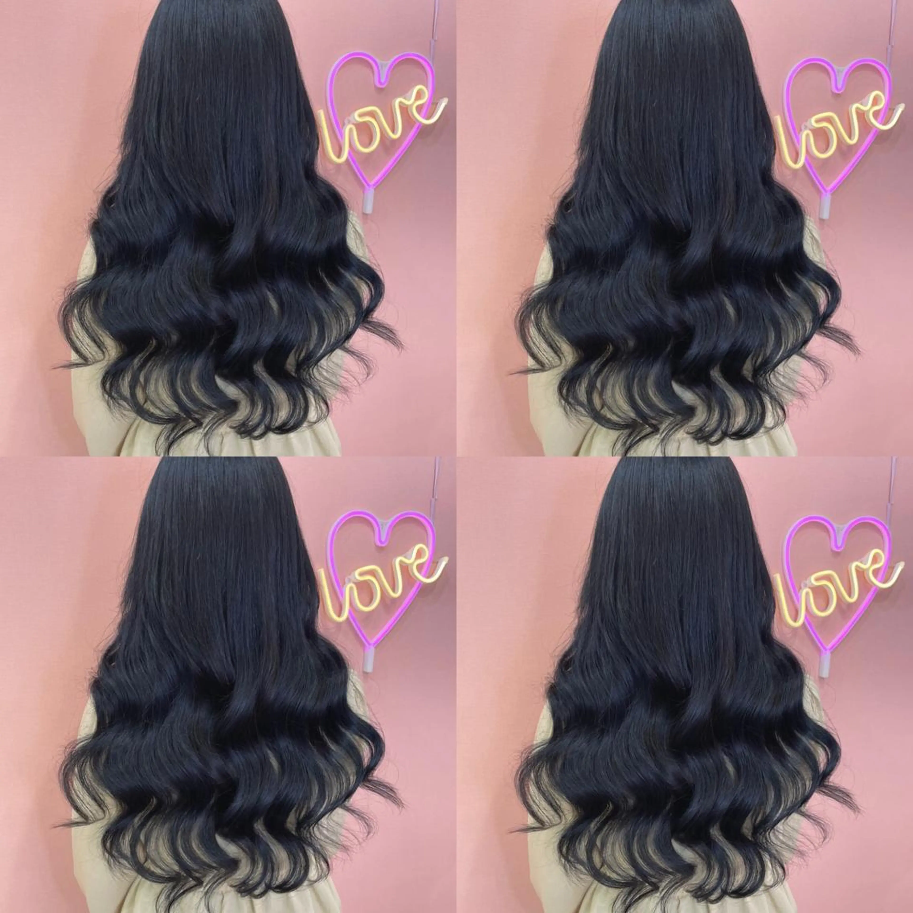 ロング カラー 黒髪 ブルーカラー ブルーブラック 🌷MAYU 🌷のヘアスタイル