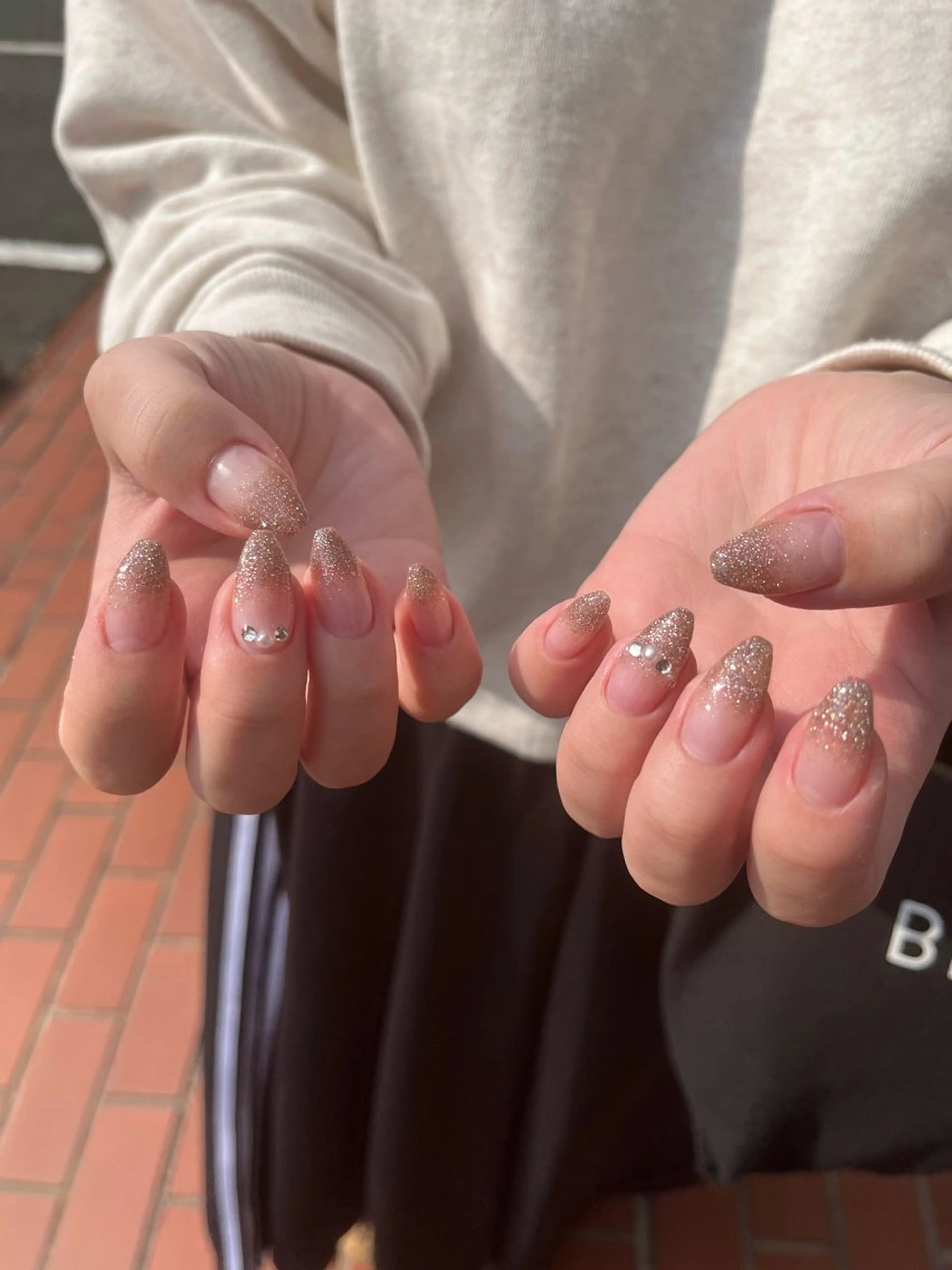 ネイル グラデーション ラメ(グリッター) ラメグラデーション ハンドネイル フットネイル nailsister ただのネイルデザイン