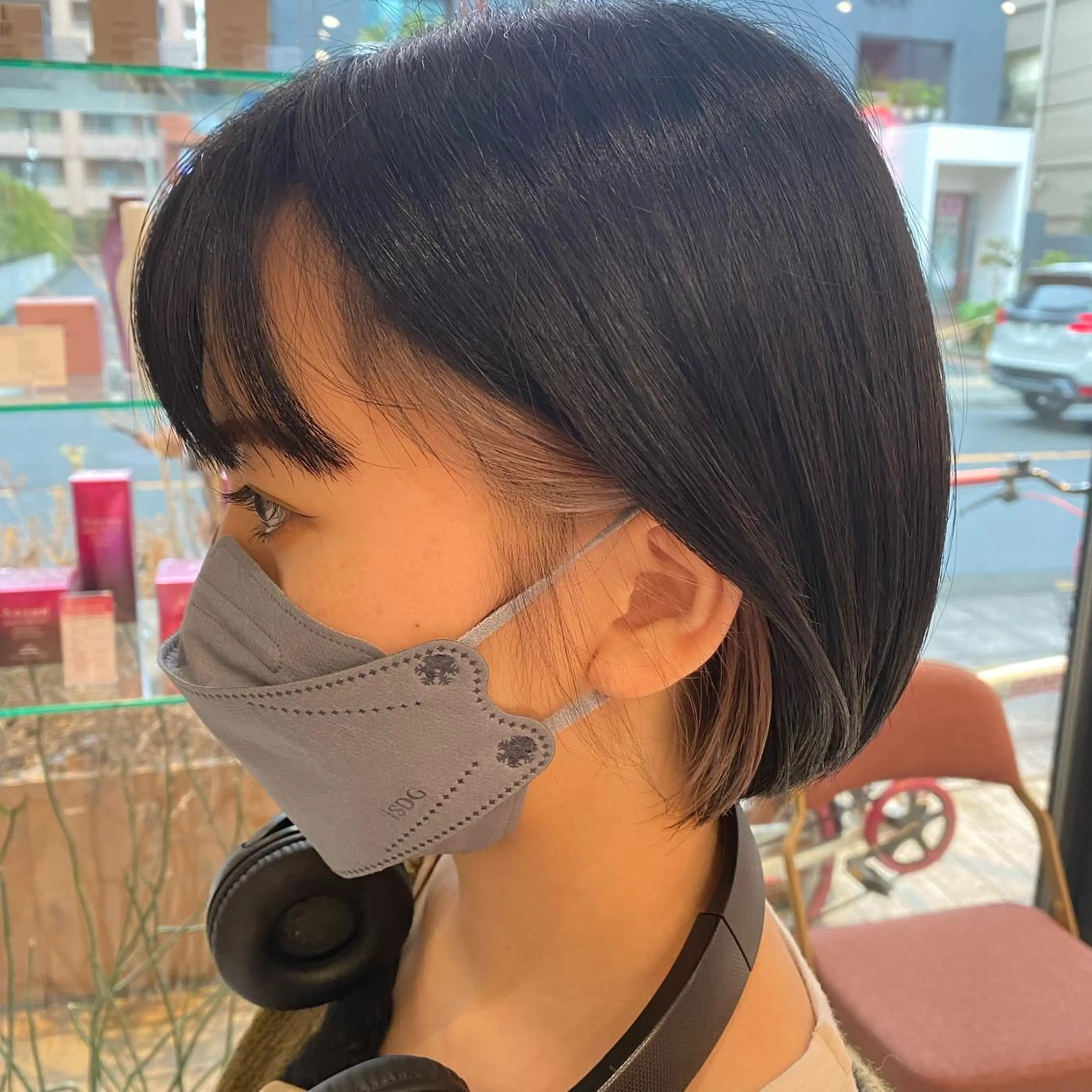 ミディアム カラー ベージュカラー ブリーチ イヤリングカラー インナーカラー ヘアカラー ｱｵﾇﾏﾐﾕ☁️ /ボブ/ハイトーン/のヘアスタイル