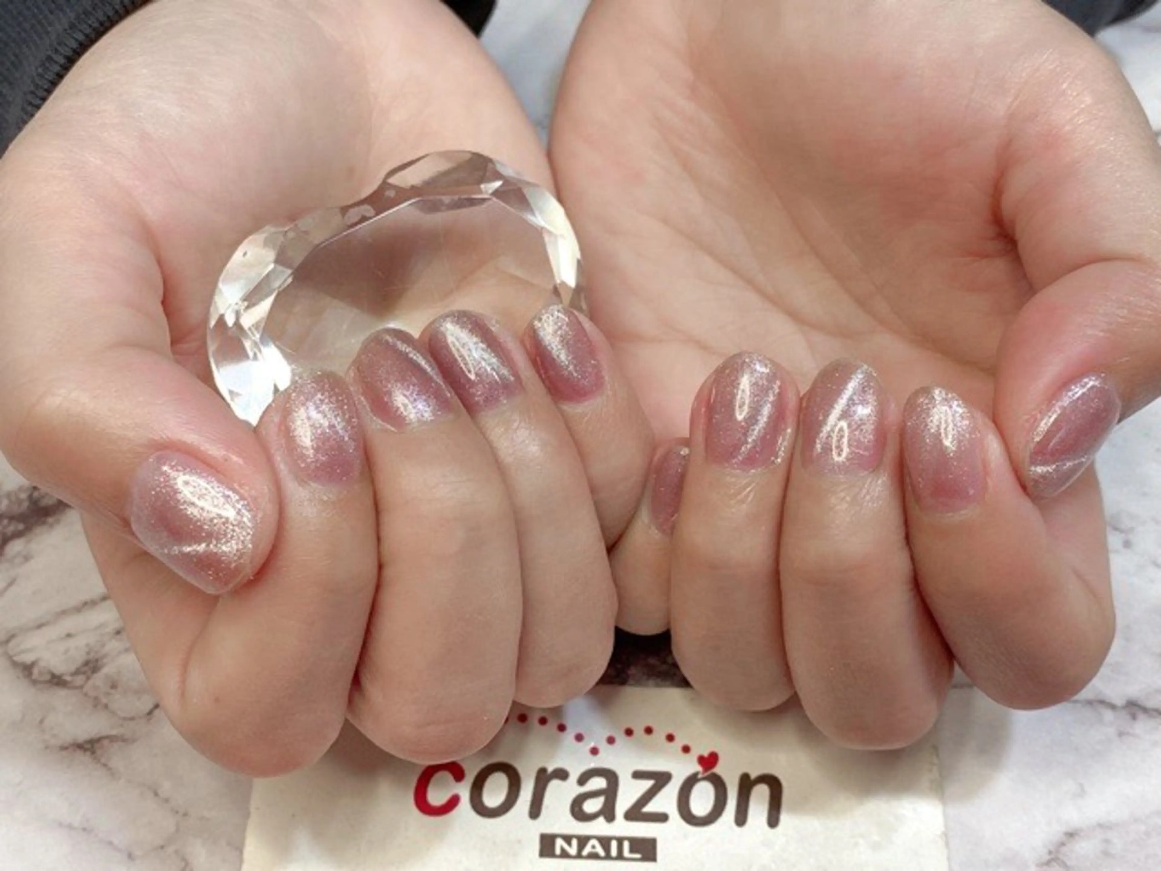 ネイル ラメ(グリッター) ワンカラーネイル パープル ハンドネイル corazon所属・ネイリスト aicoのネイルデザイン