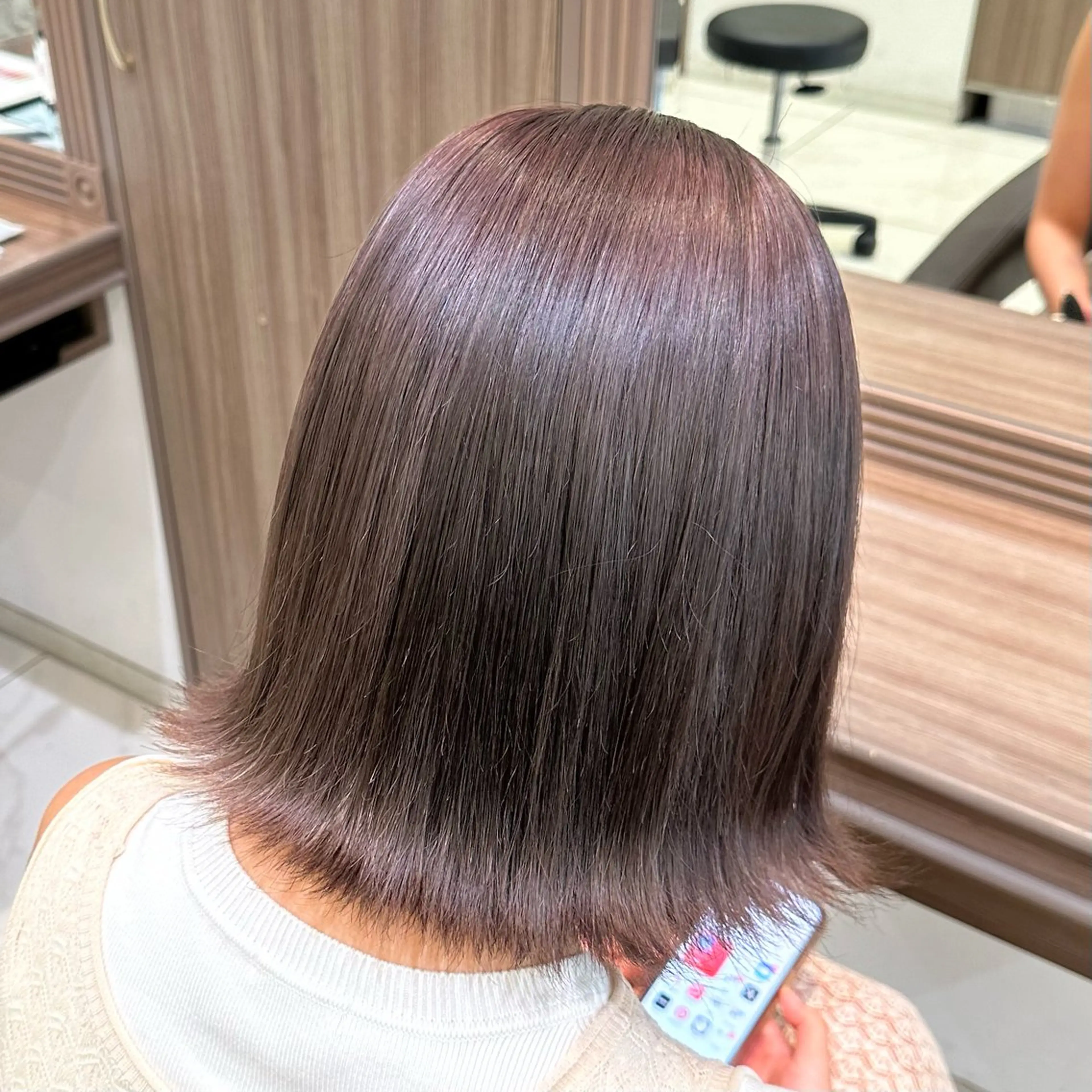 ミディアム カラー ブリーチ ブリーチなしカラー ヘアカラー 𓍯暖色/韓国風 田中沙羅‎𓍯のヘアスタイル