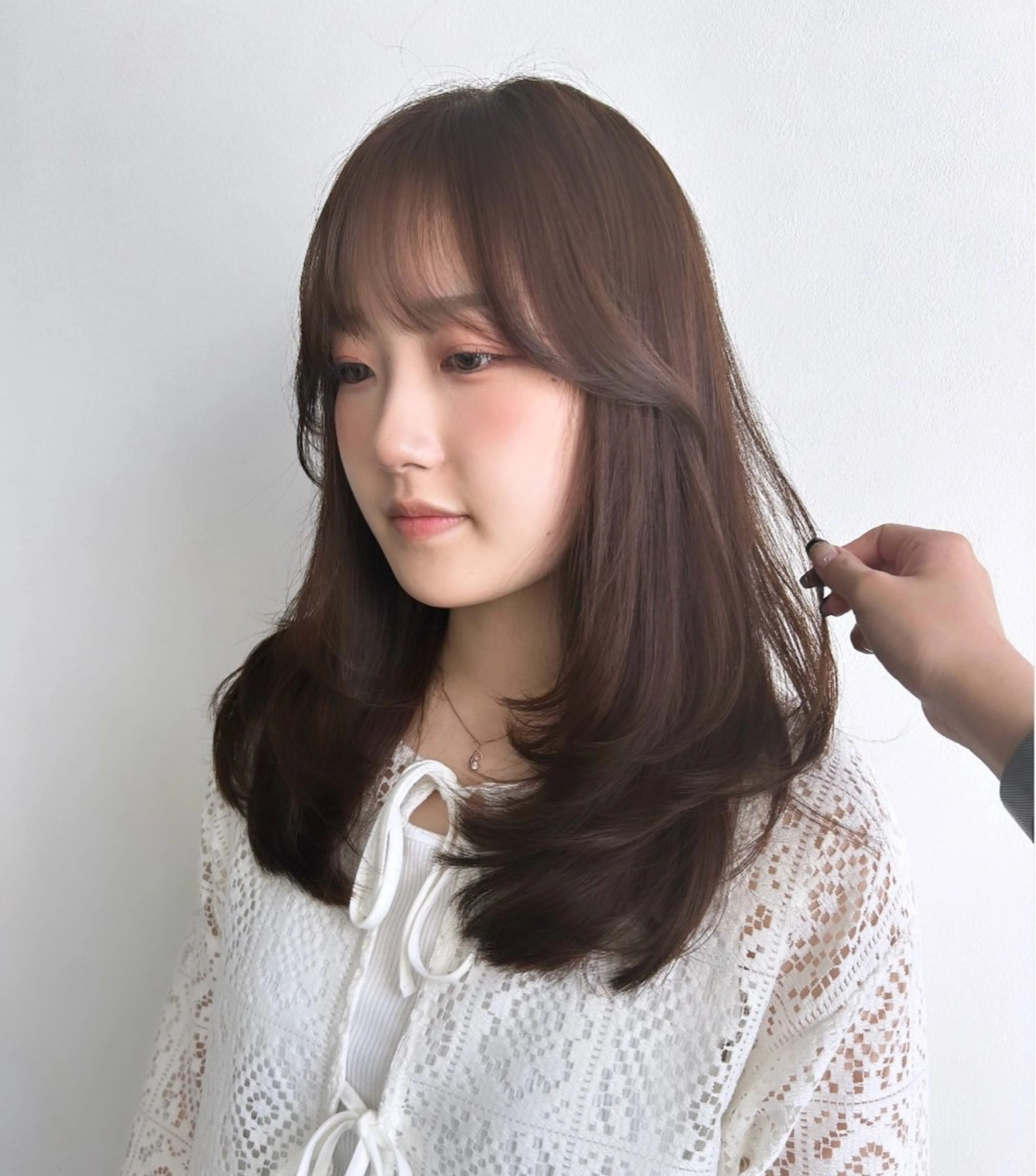 セミロング カラー カット ヘアカラー risako🇰🇷 韓国ヘア/レイヤーのヘアスタイル