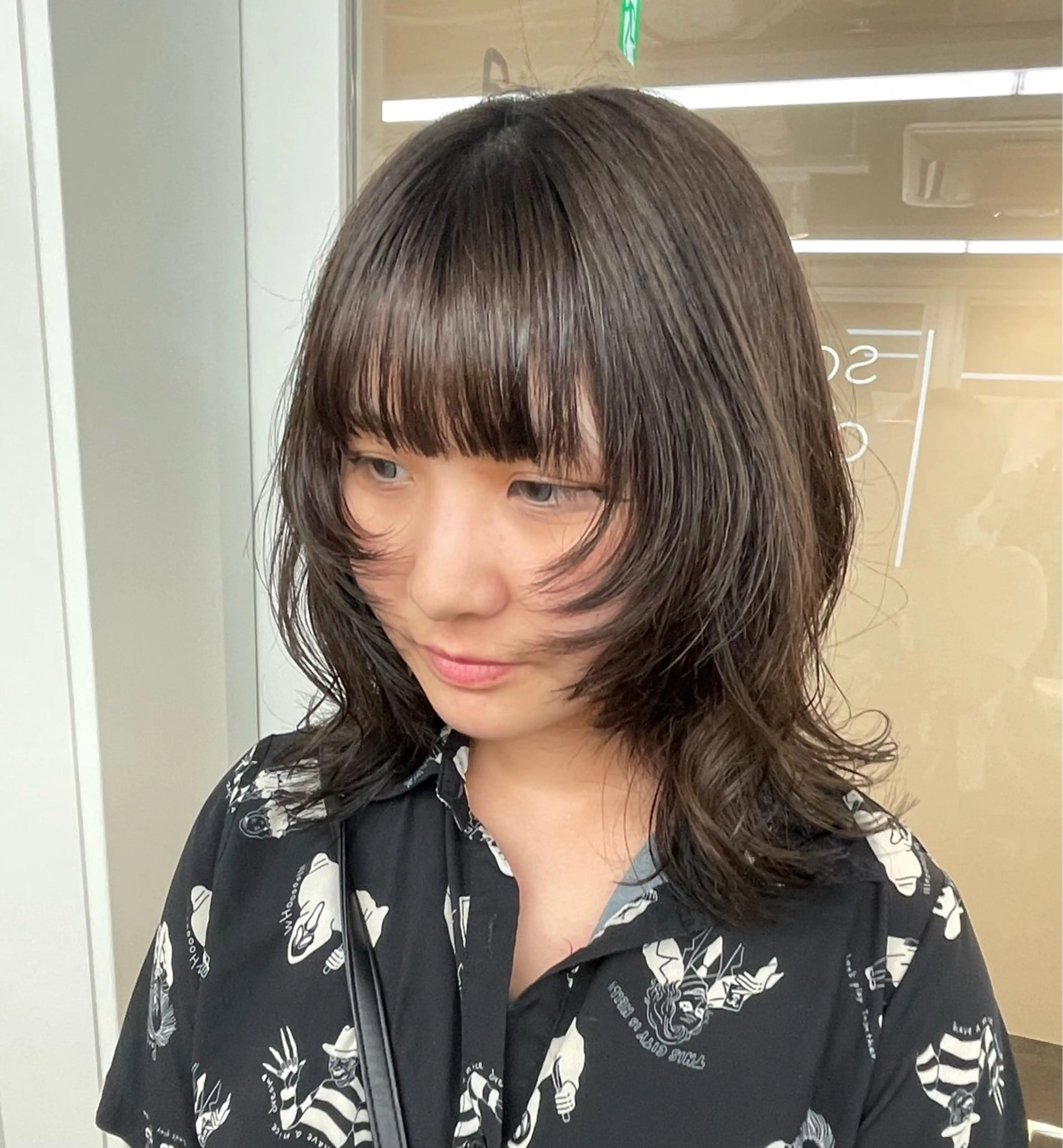 ミディアム カット ヘアカラー トリートメント miwa/ボブパーマ /モードボブのヘアスタイル