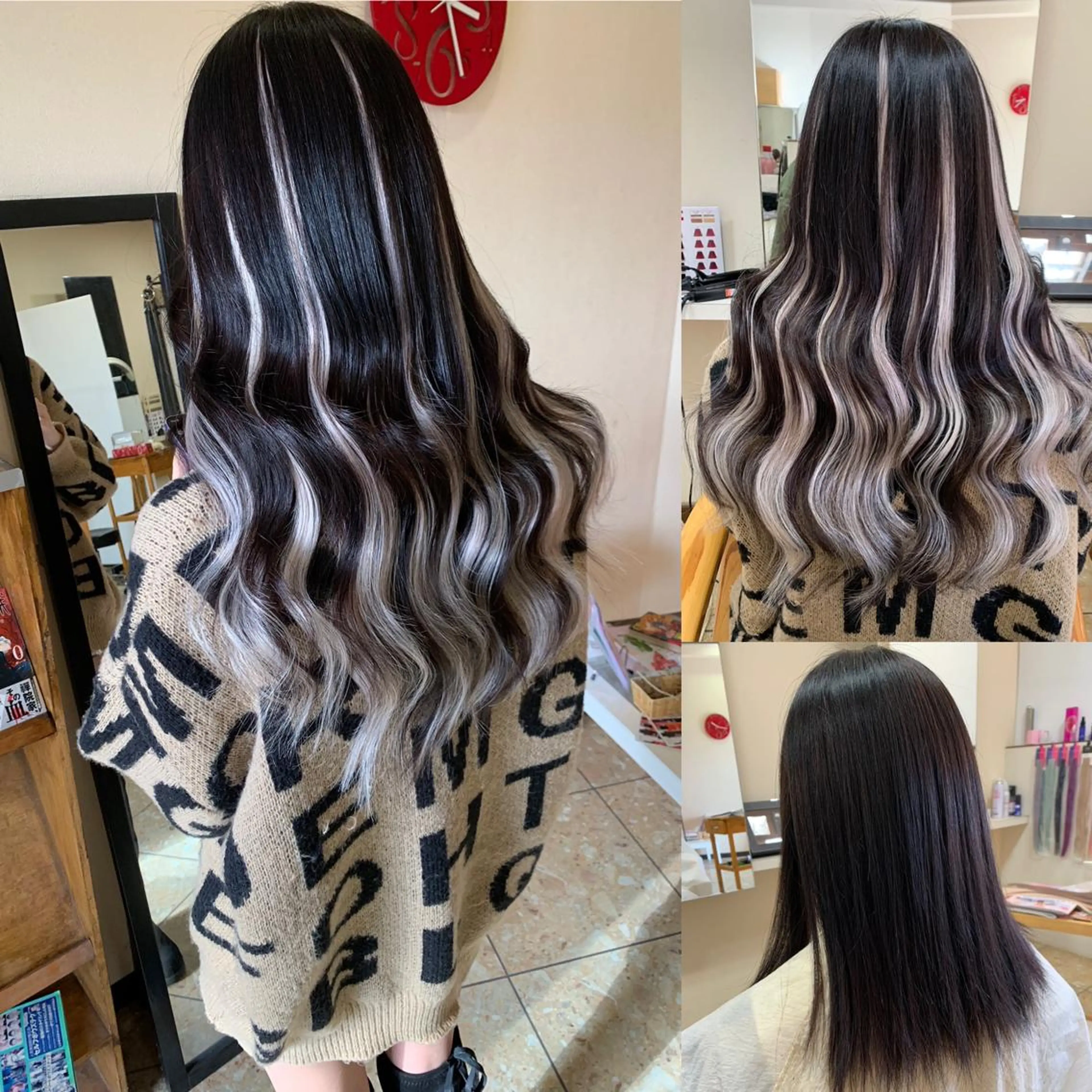 ロング カラー シールエクステ エクステ ヘアーサロンaxia所属・上田 英樹のヘアスタイル