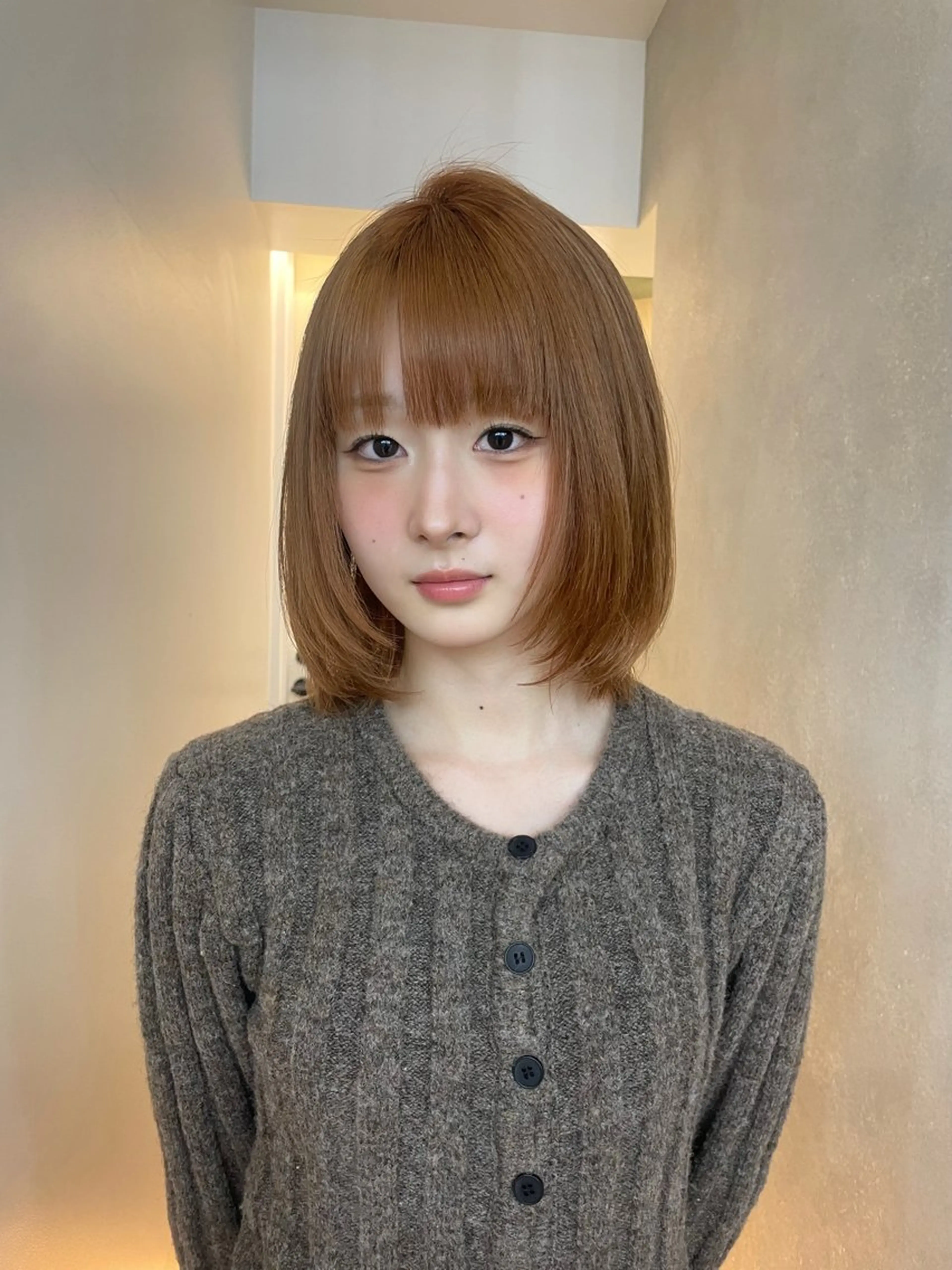 ショート ハッシュレイヤー/ ベージュ/senaのヘアスタイル