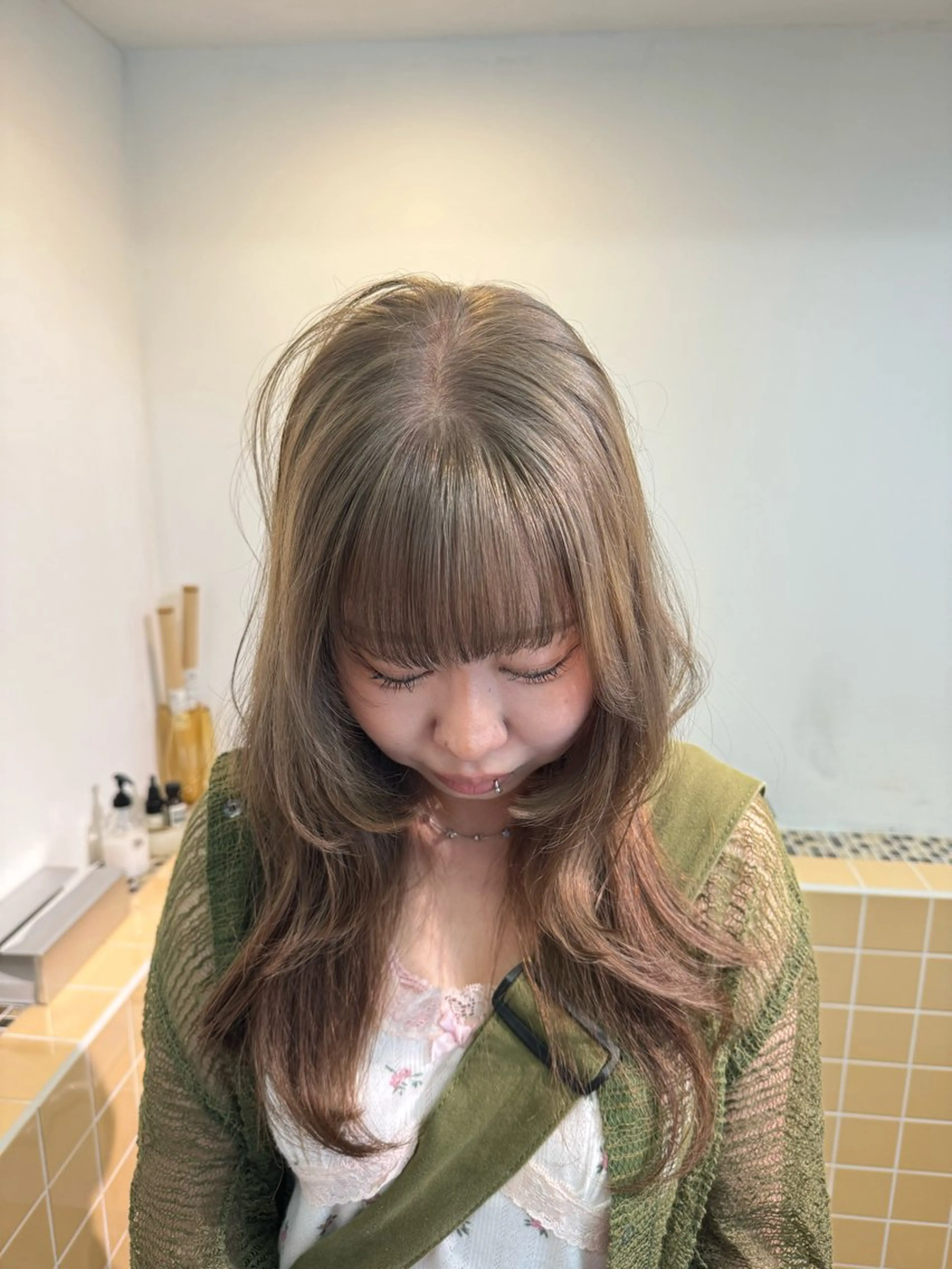 セミロング カラー ヘアカラー Seeknext // Rukaのヘアスタイル