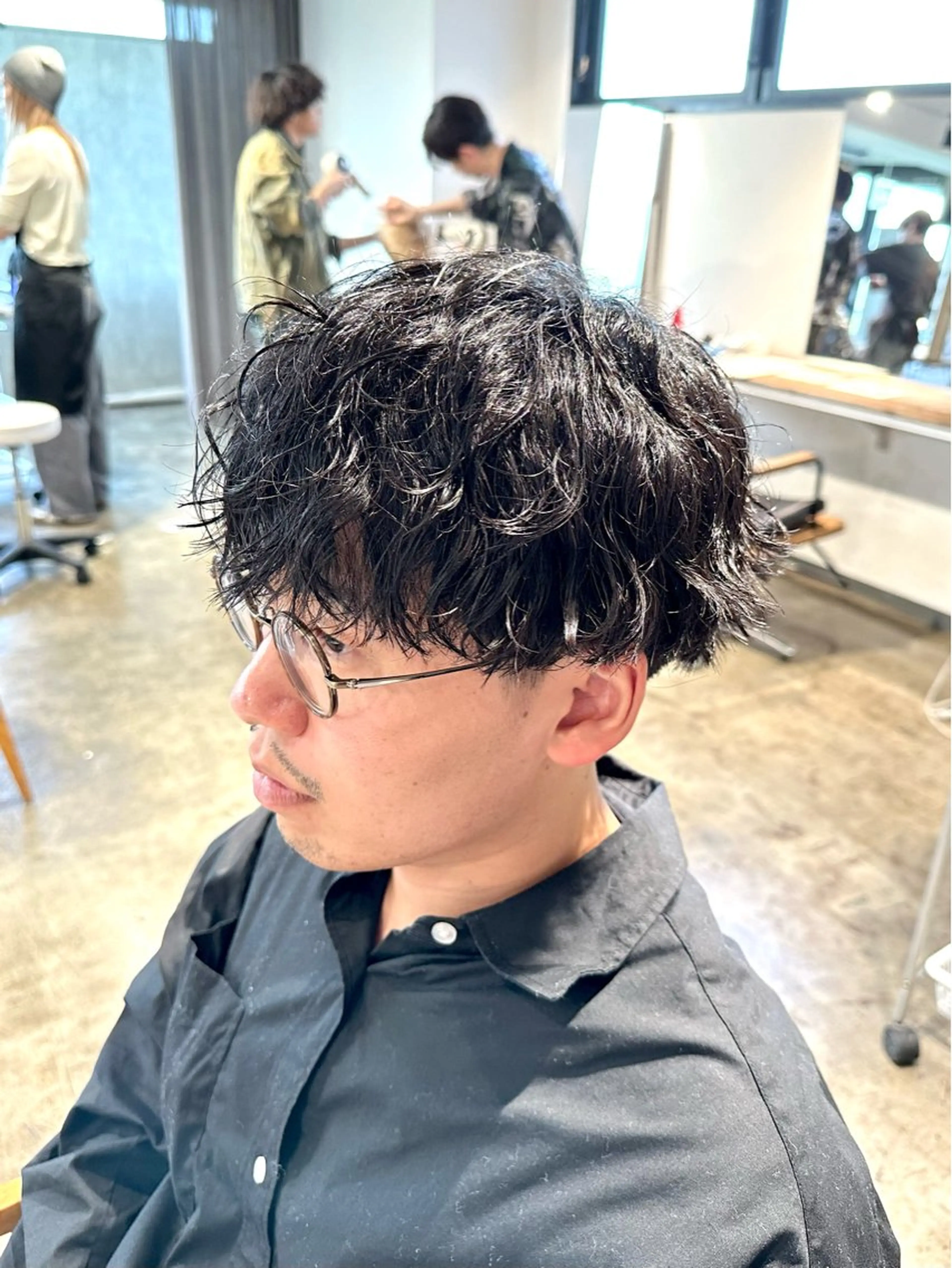 メンズ マッシュ メンズパーマ 波巻きパーマ カット パーマ トリートメント 骨格補正施術/メンズ 専門美容師/YUYAのヘアスタイル