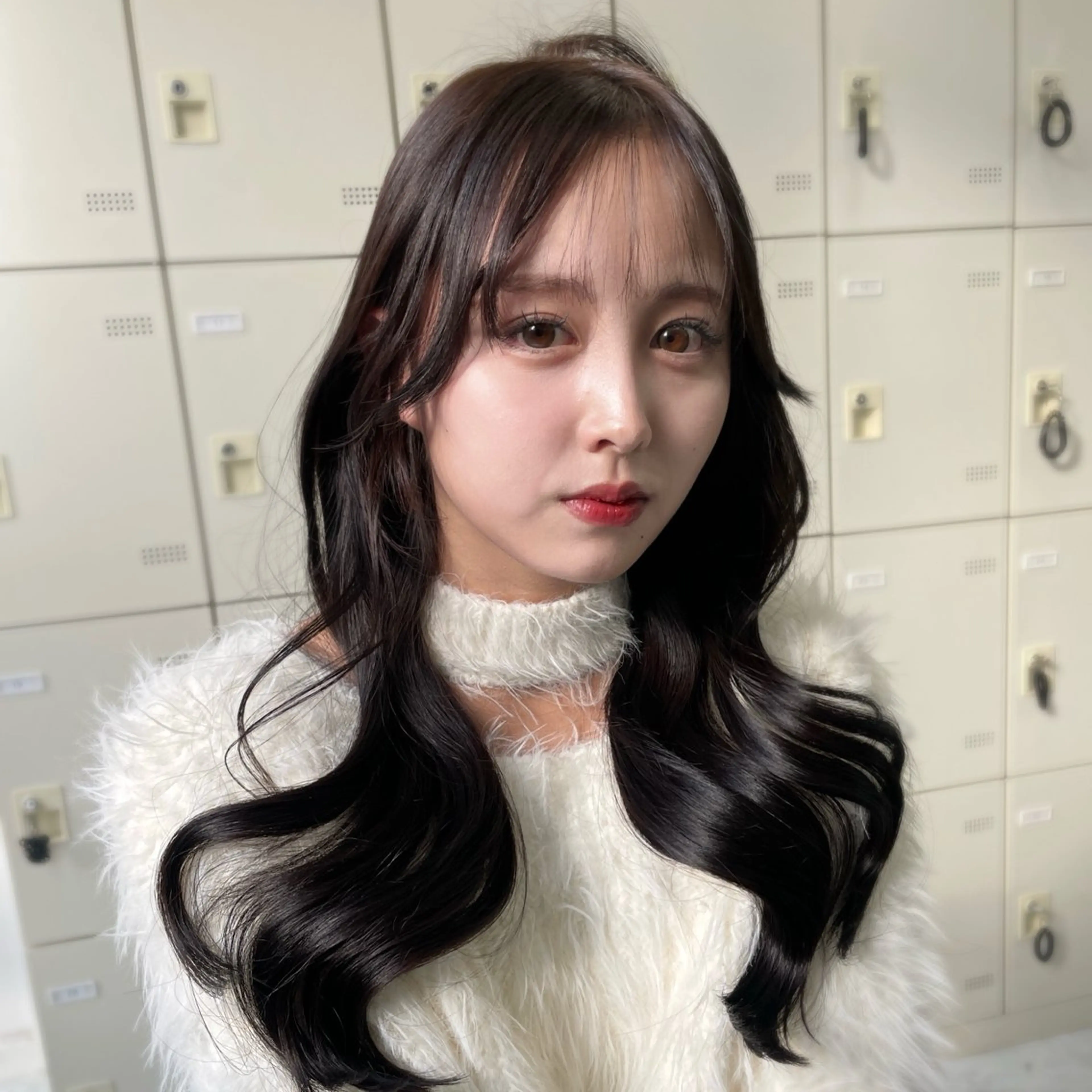 セミロング カット ヘアカラー MOE 福岡韓国ヘア✧︎のヘアスタイル