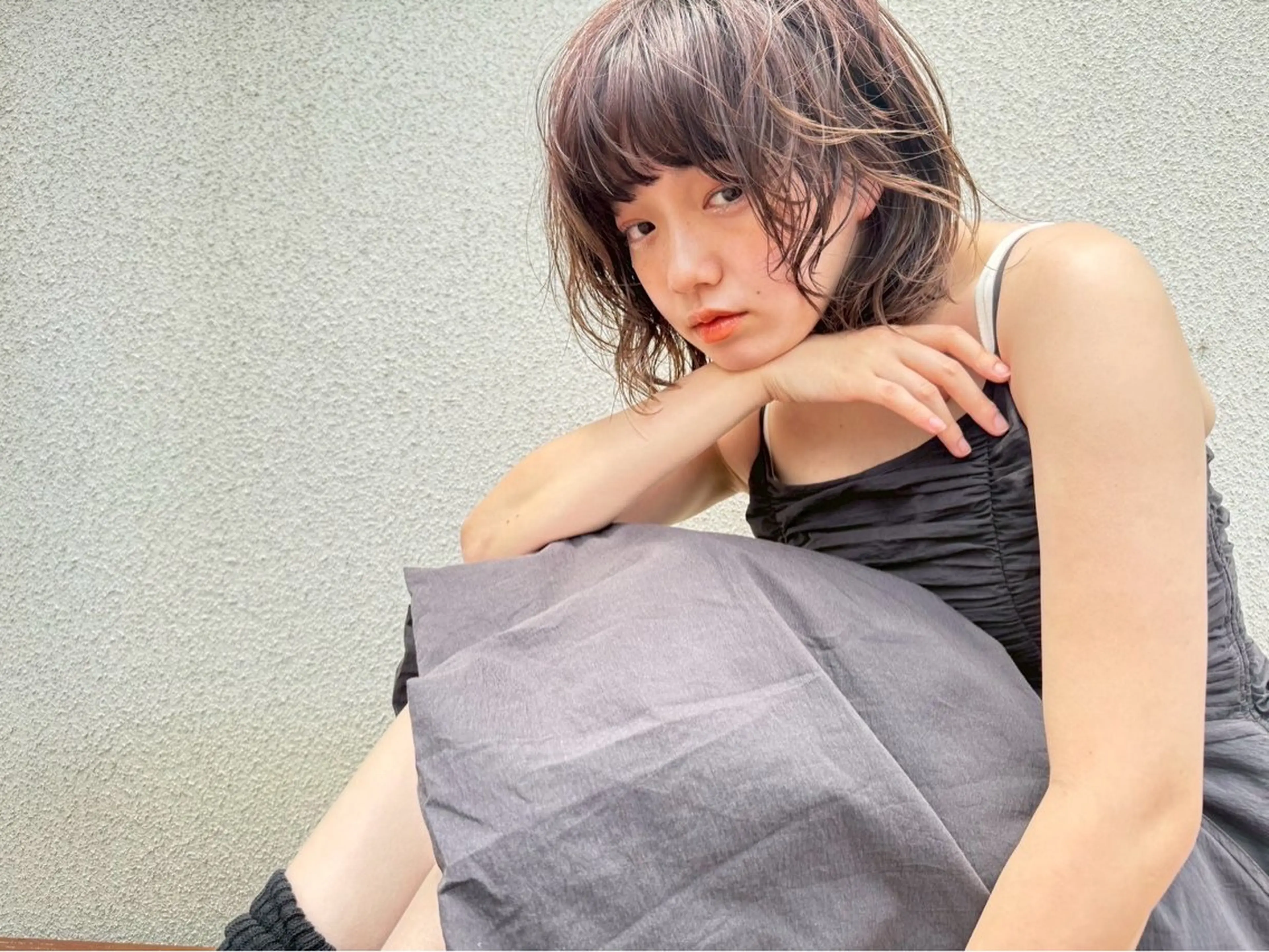 ミディアム 透明感ダブルカラー/ 諸岡ひばりのヘアスタイル