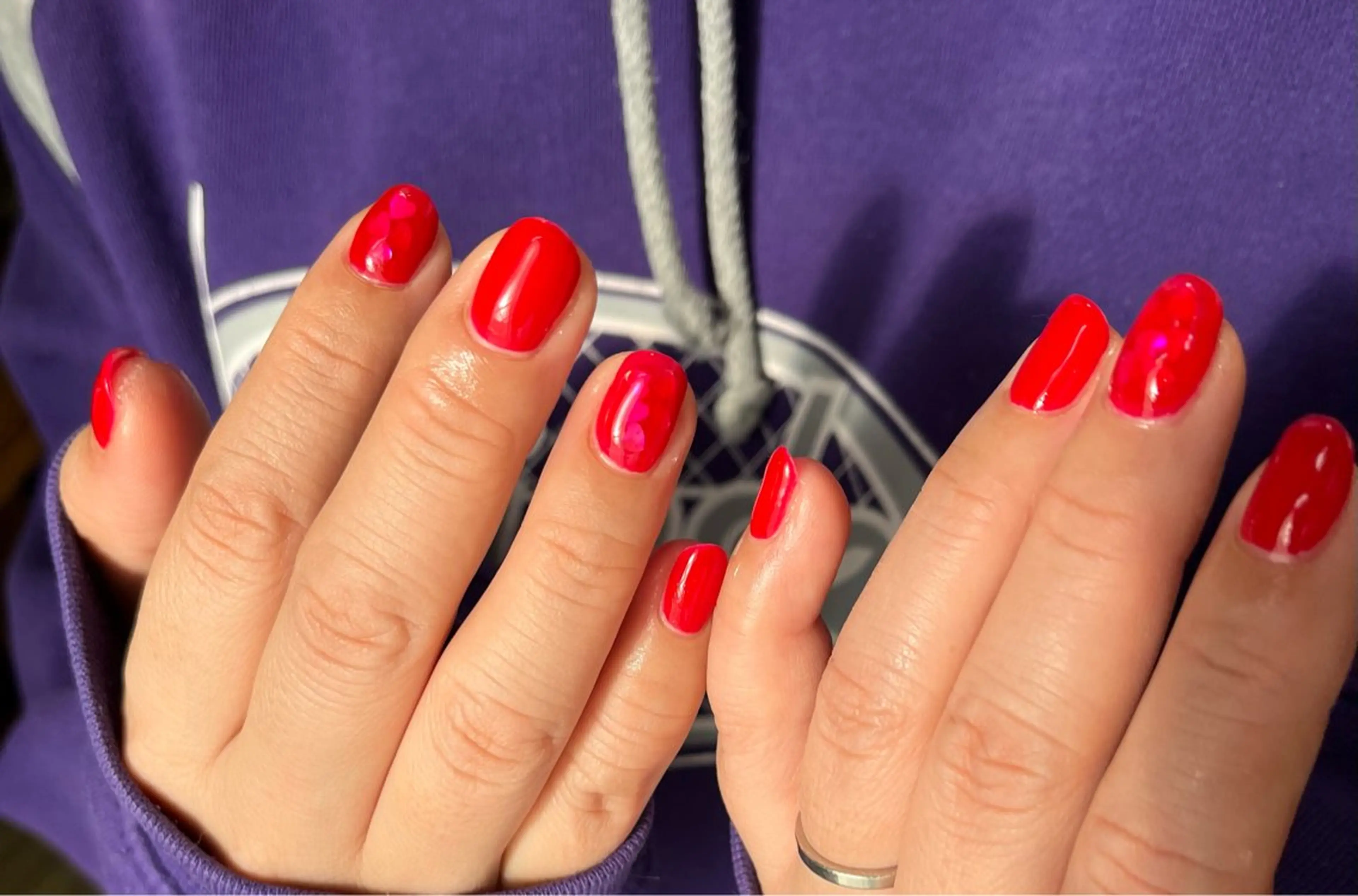 ネイル ハート 赤色 tsumeya かわいく長持ちネイルのネイルデザイン