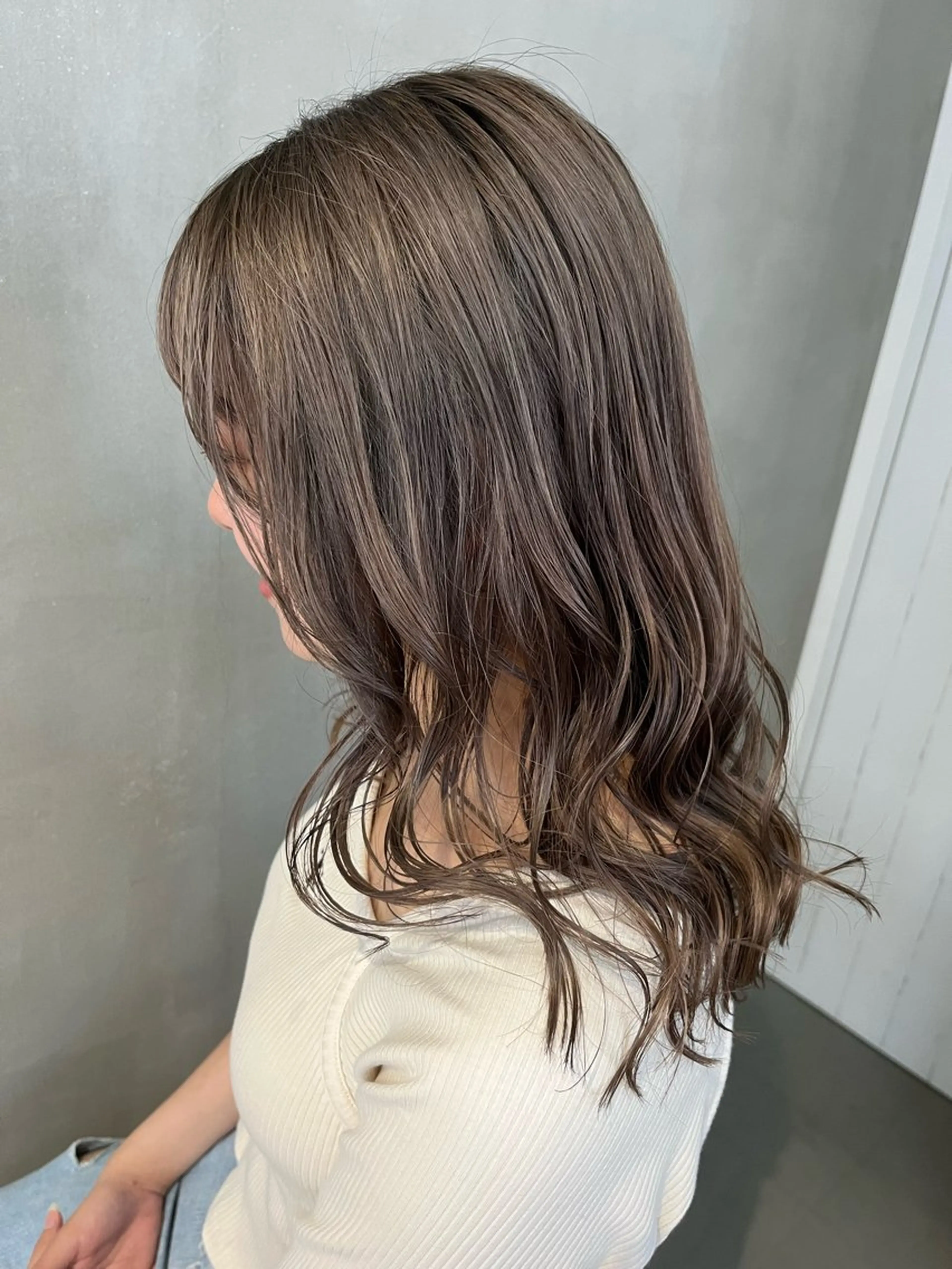 ミディアム カット ヘアカラー JUNO所属・阪神西宮★JUNO 川﨑温子のヘアスタイル