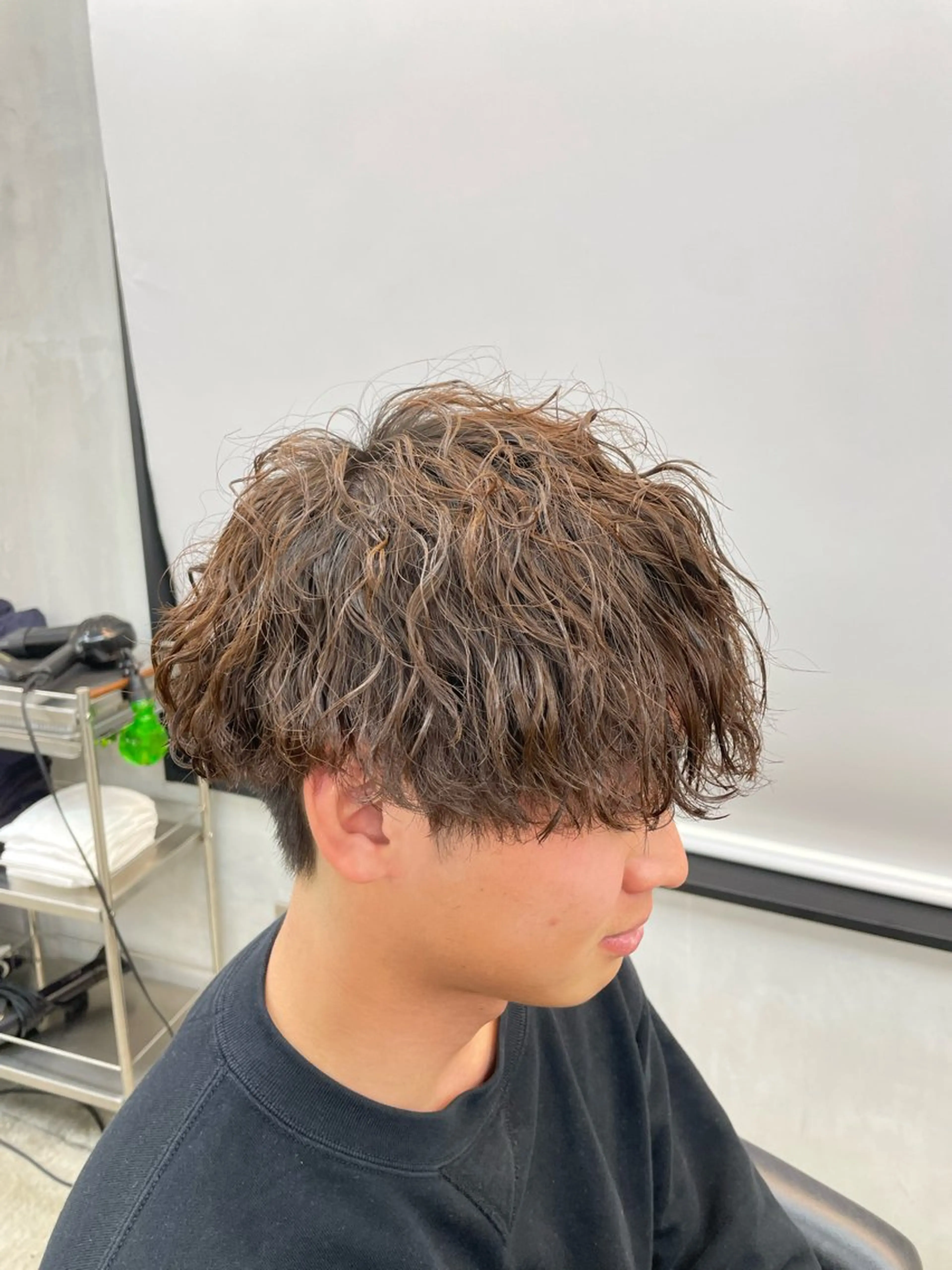 ミディアム カット パーマ トリートメント メンズ指名多数 ✂︎松本明日翔のヘアスタイル